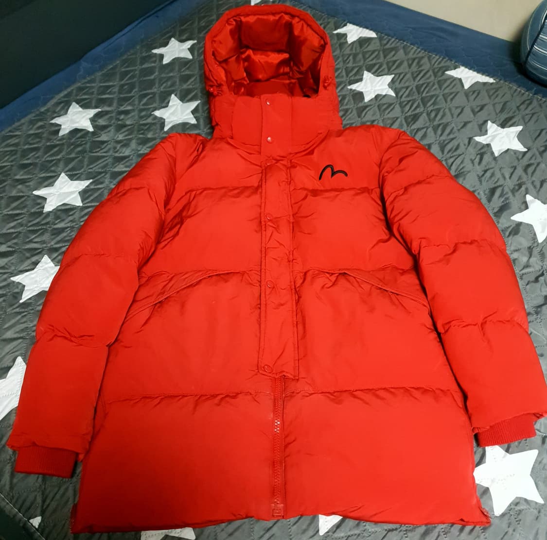 EVISU 프리미엄 퀄리티 올드스쿨 덕다운 패딩 레드 (L) 상품이미지1