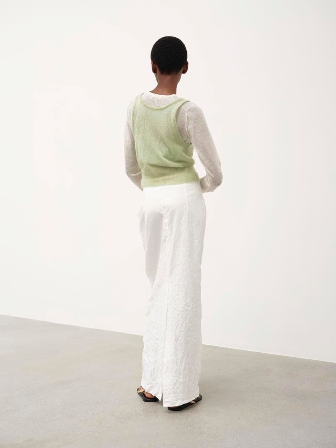 오라리 링클 워시드 FINX 트윌 스커트 화이트 1 상품이미지4