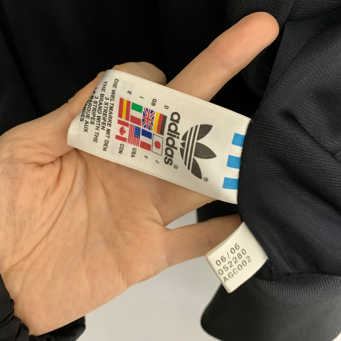 아디다스 블랙/골드 빈티지 져지 바람막이 집업 자켓 100 사이즈 상품이미지7