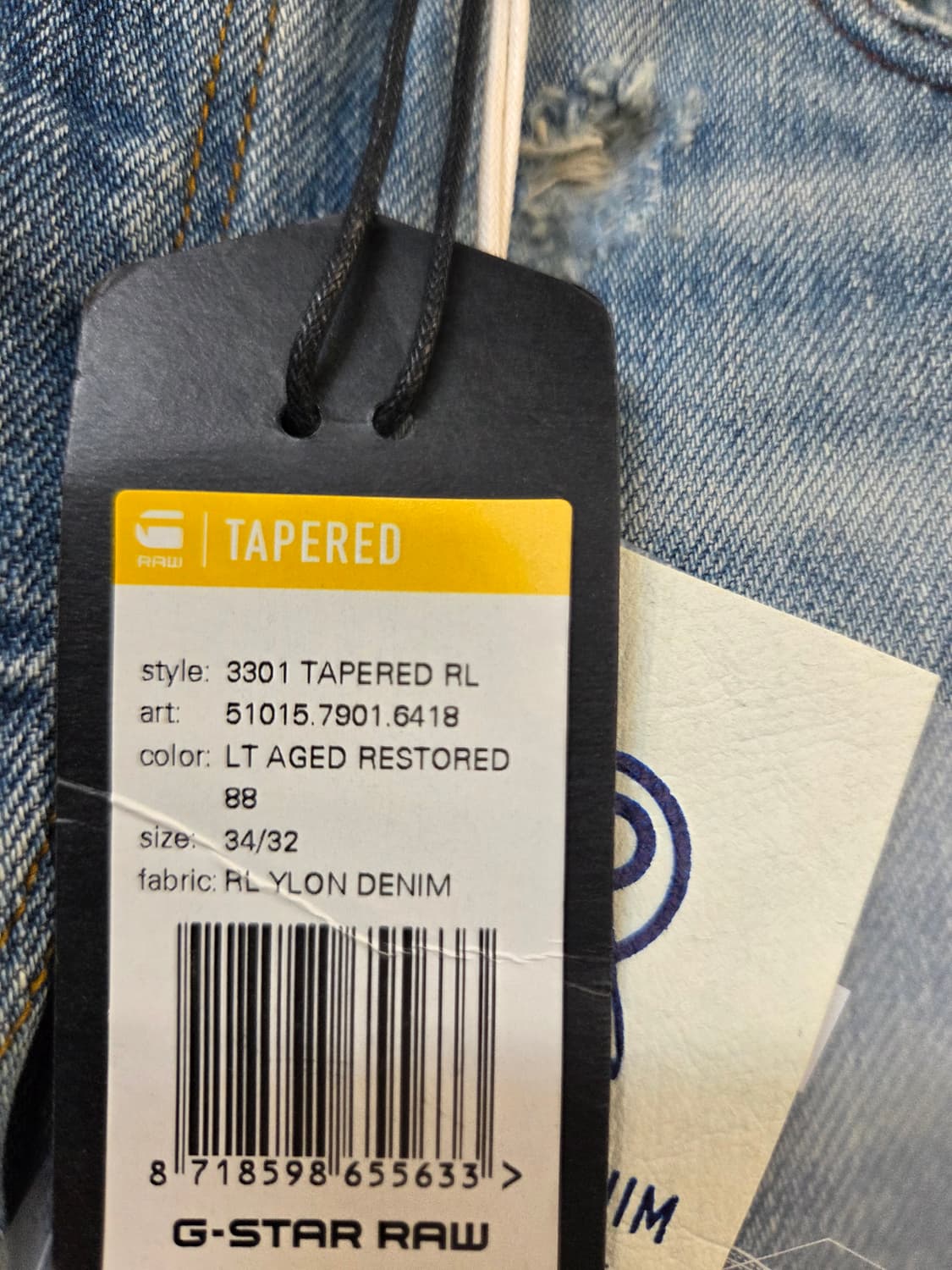 (특가)G-Star Raw 3301 데님 청바지(W34/L32) 상품이미지10