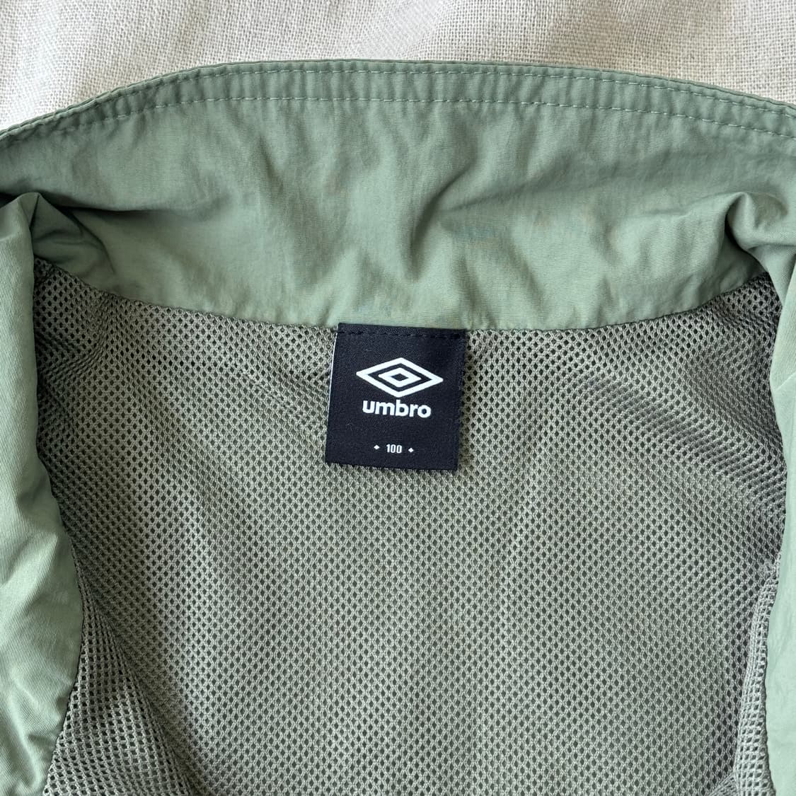 엄브로 카키 나일론 반집업 아노락 100(105) 상품이미지6