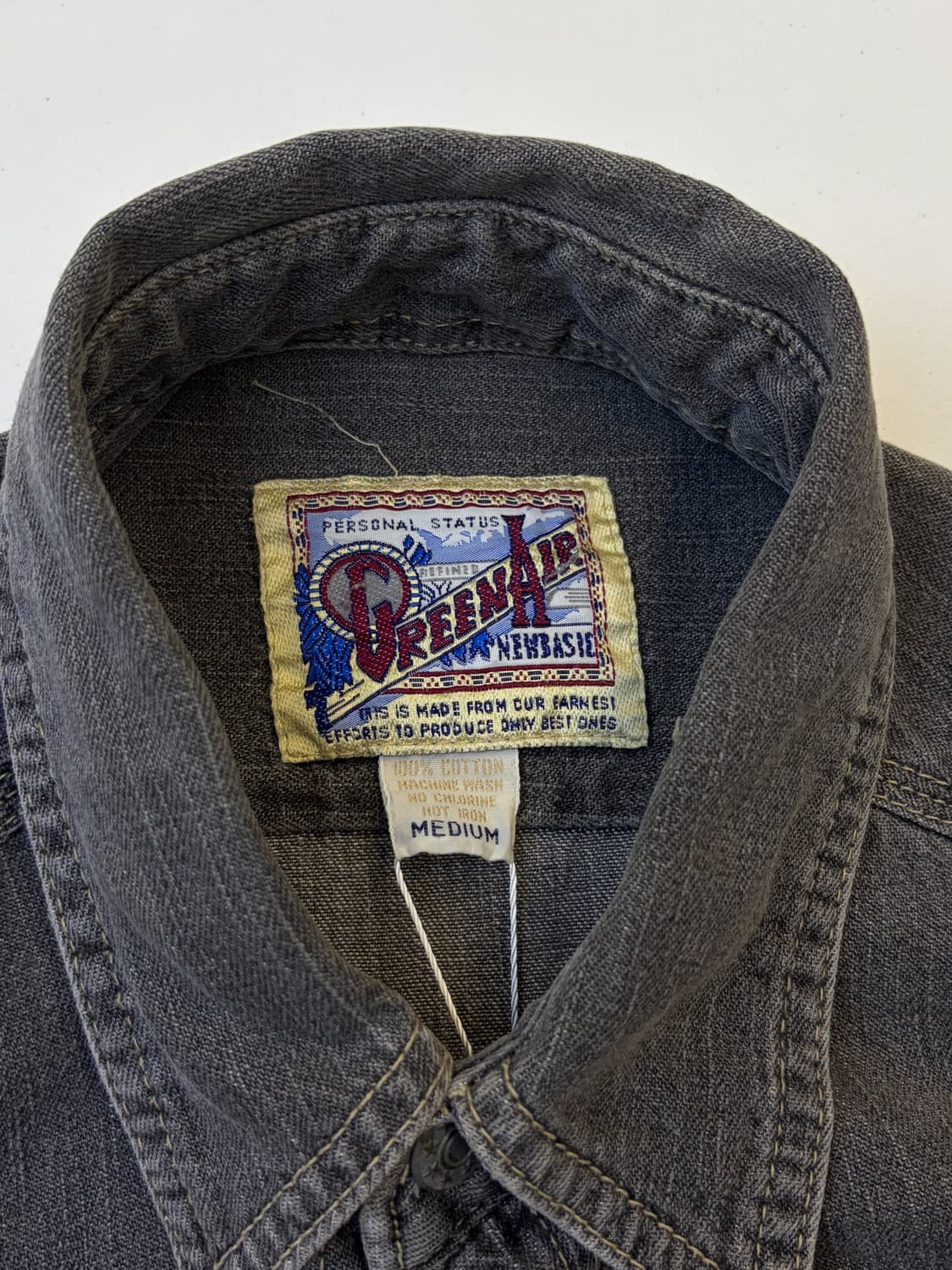 그린 에어 90s 투포켓 데님 셔츠 상품이미지4