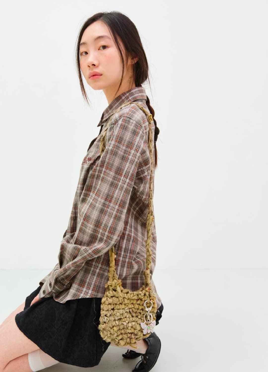 콜로신스 웨이브 체크 셔츠 상품이미지3