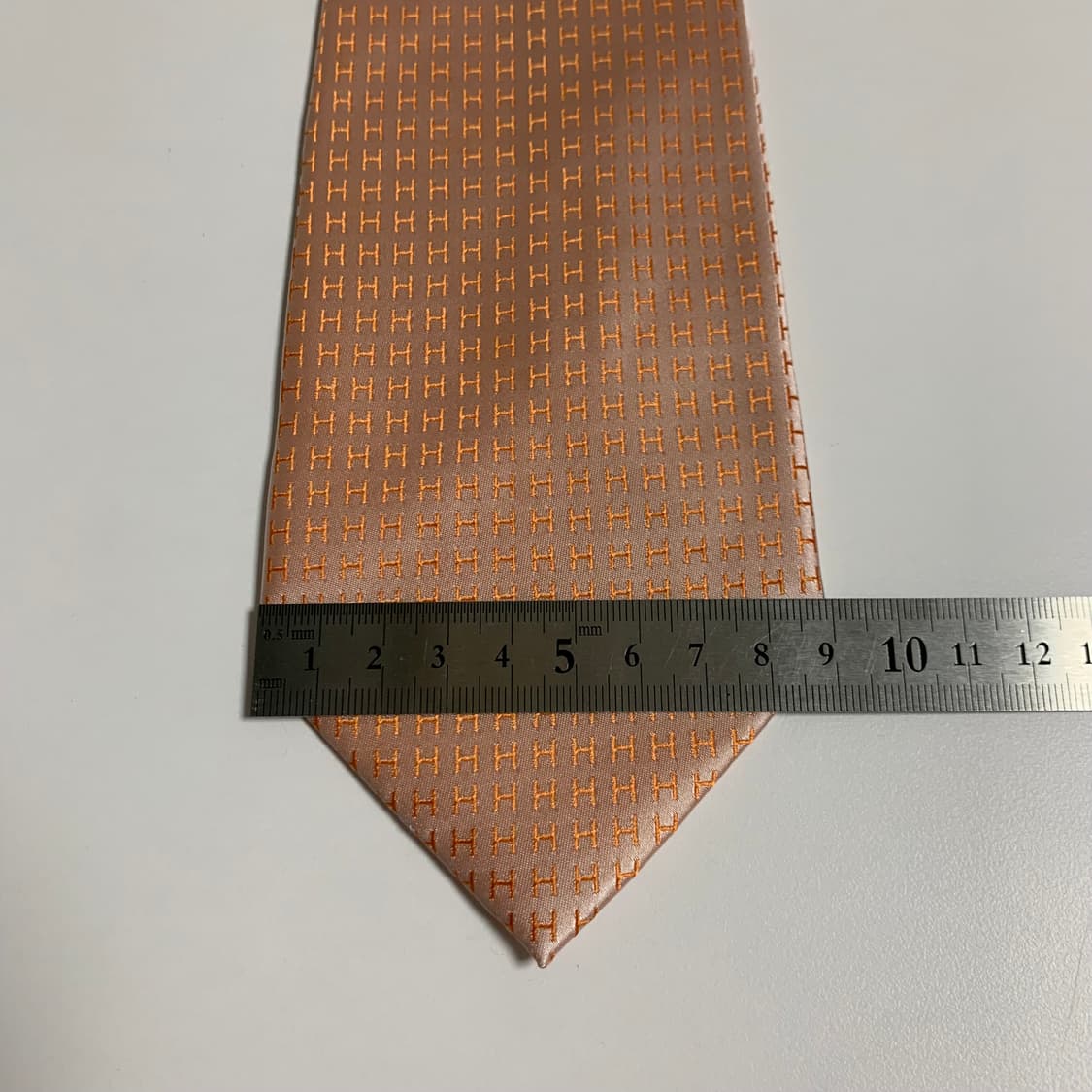 에르메스 H로고플레이 모노그램 프랑스 100실크 명품넥타이 최상급 상품이미지10