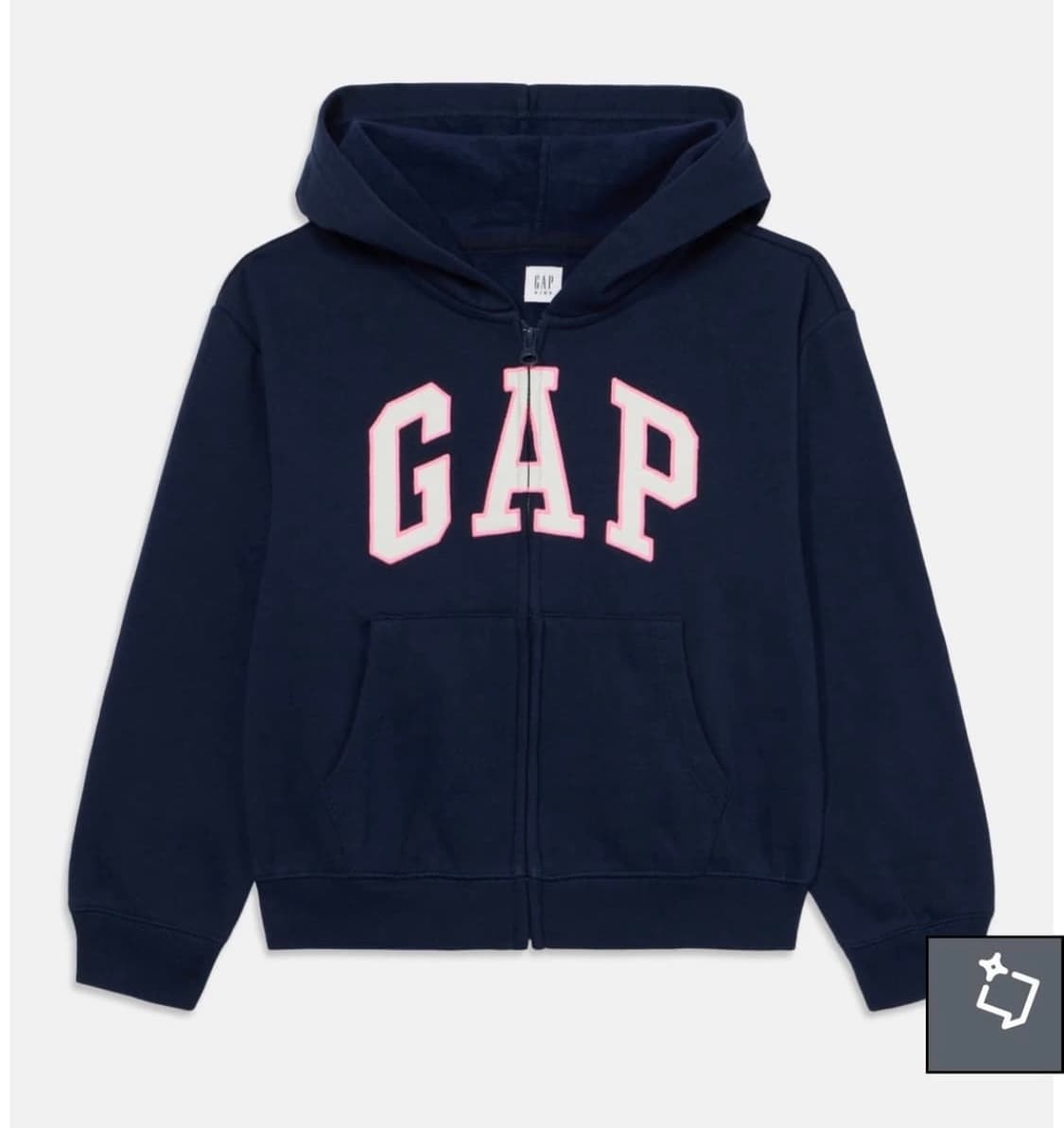 갭 GAP 키즈 리렉스드 갭 로고 후드 집업 상품이미지1