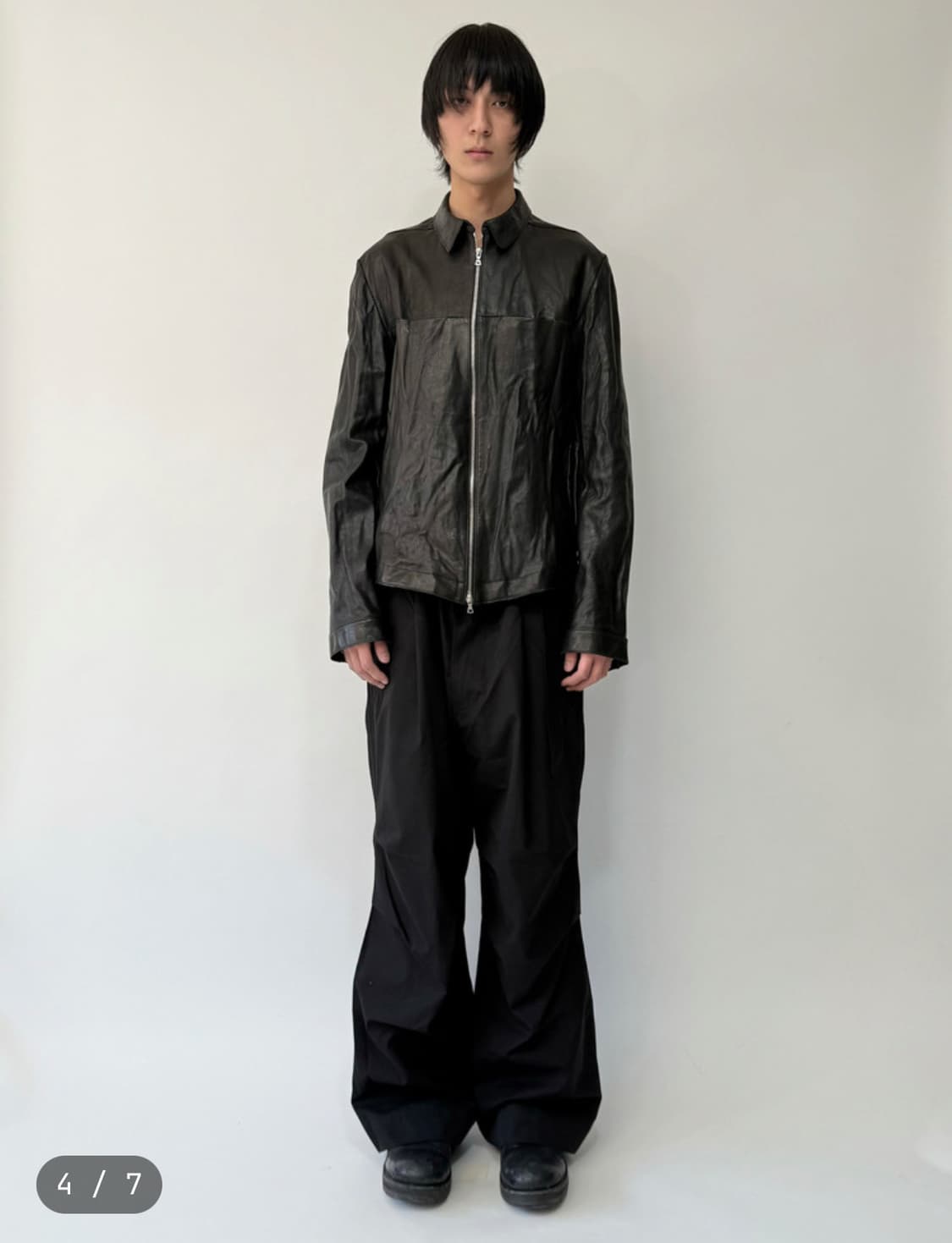 San263-1 Single Zip Leather Jacket 3.0 상품이미지3