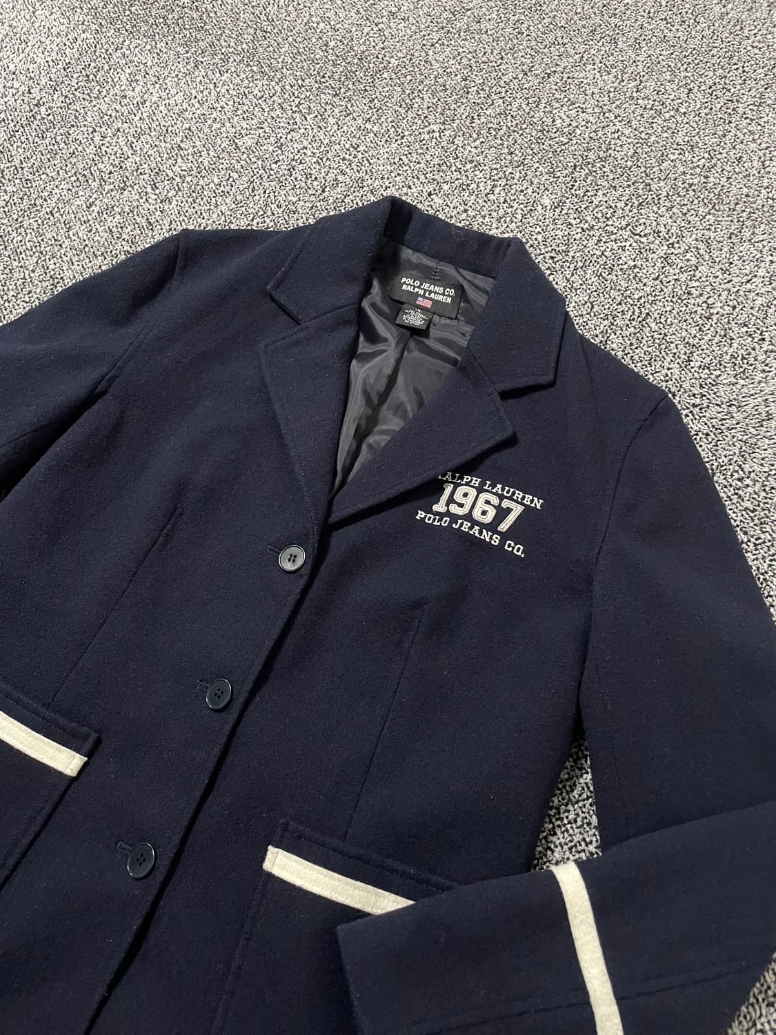 빈티지9. 폴로 진스 컴퍼니 빈티지 파이핑 블레이저 자켓 네이비 상품이미지2