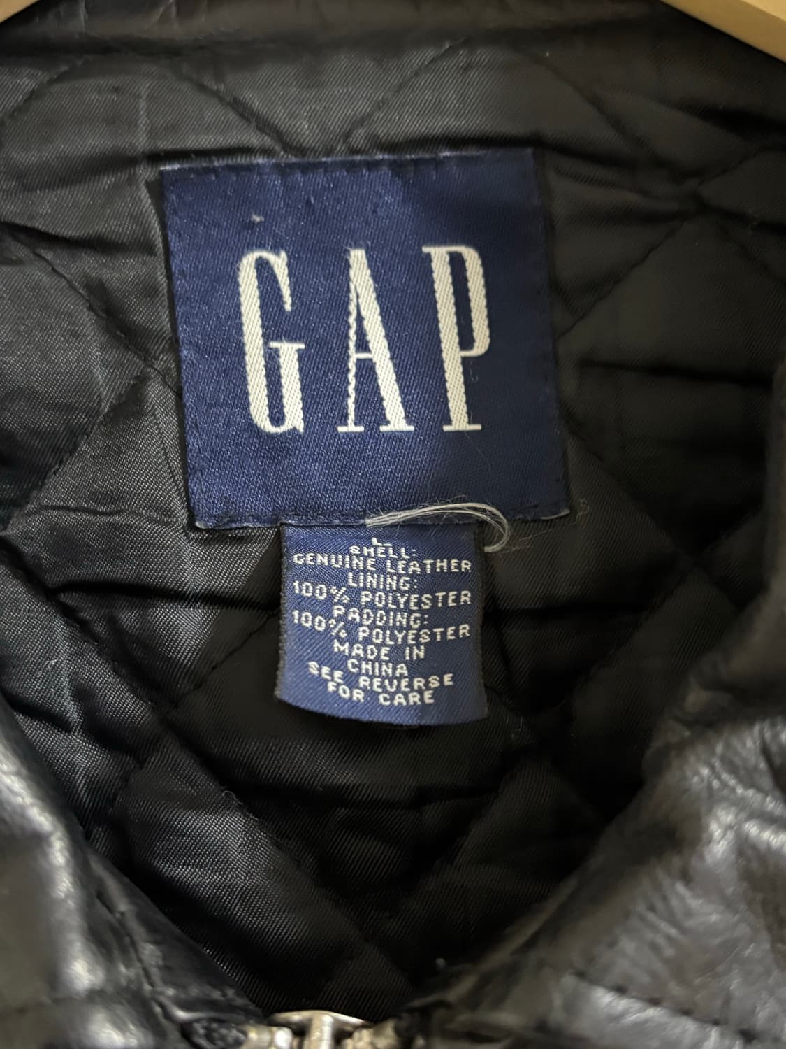 올드갭 리얼 레더 자켓 블랙 상품이미지4