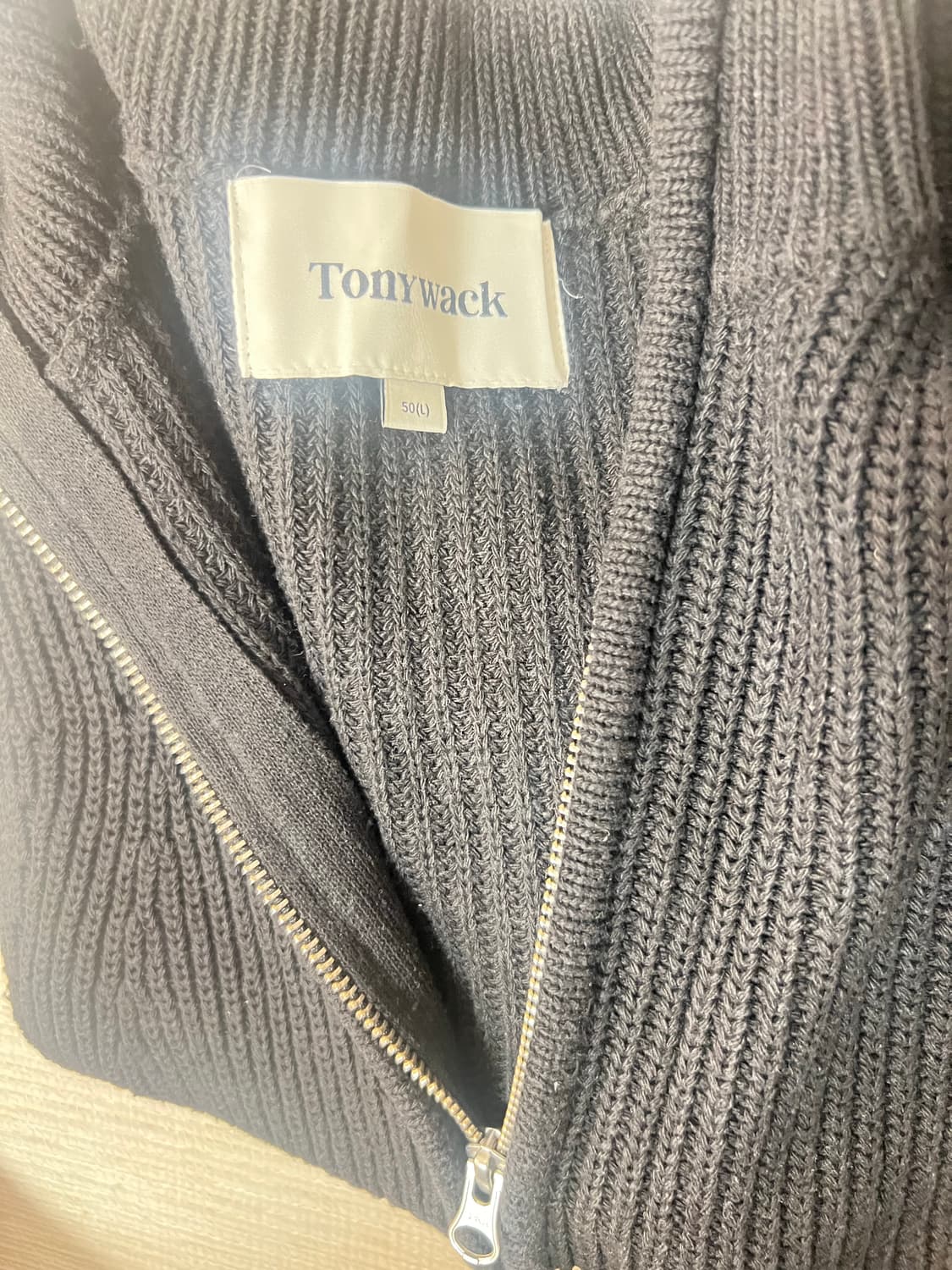 [L,50] 토니웩 주우재 집업니트 상품이미지3