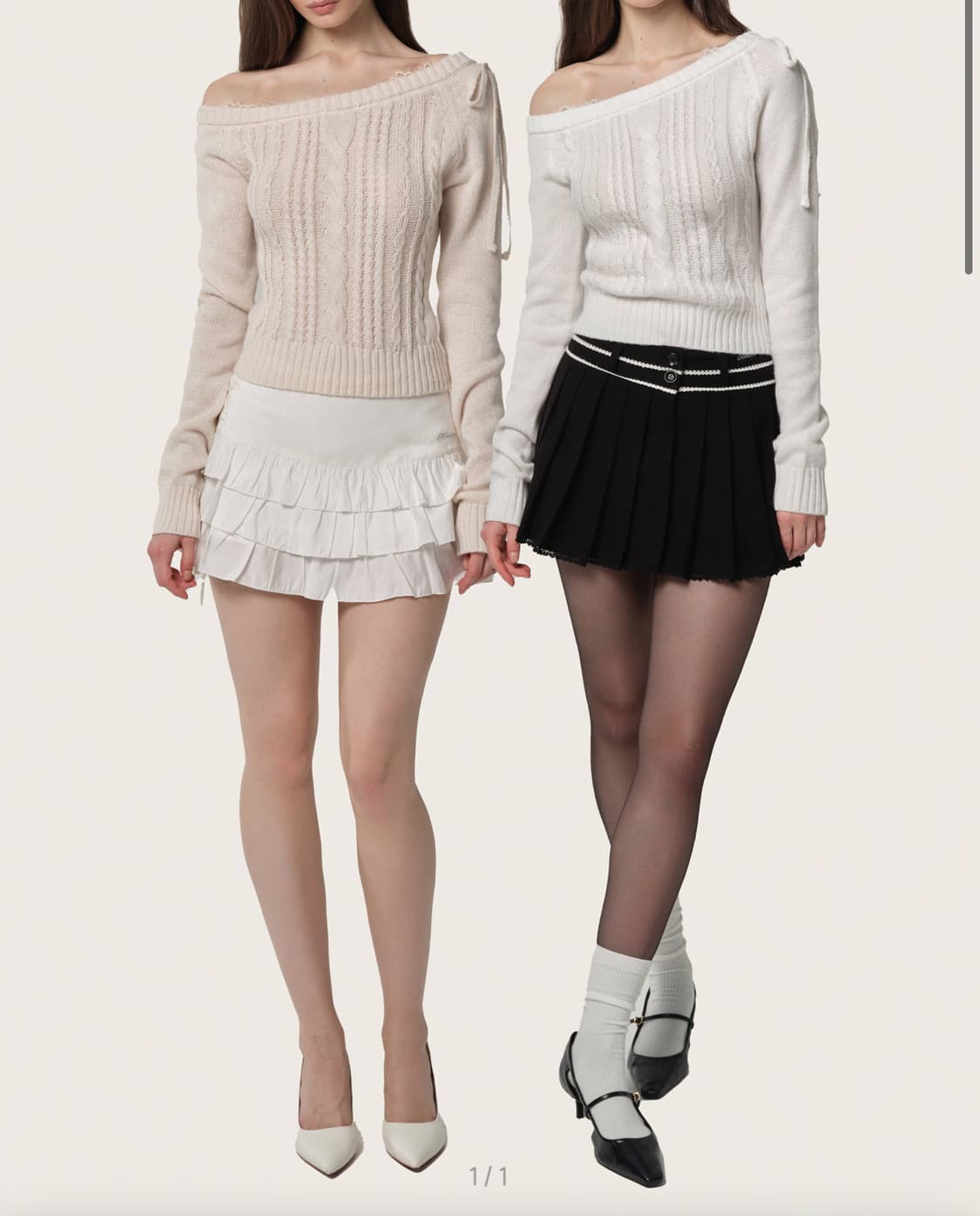 분철) 클리시어 rosy cake cable knit 상품이미지1