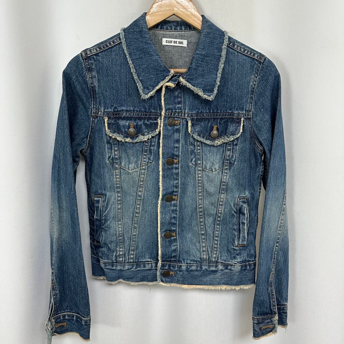  CLEF DE SOL 여자 면 데님 청자켓 M (44추천) 상품이미지1