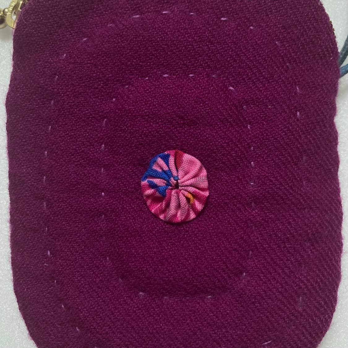 핸드메이드 퍼플 자수 파우치 상품이미지4