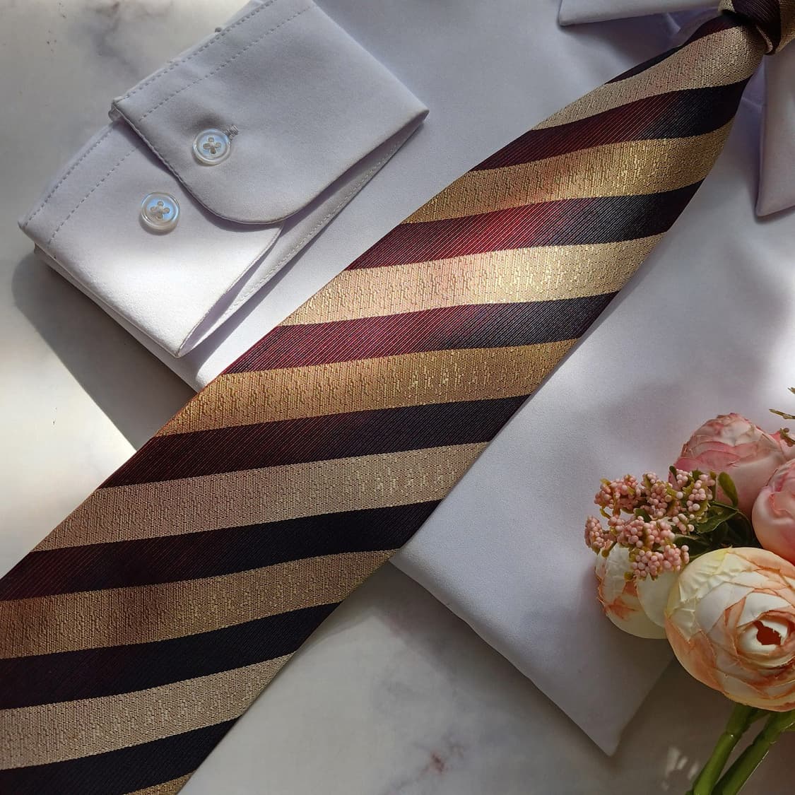 소니아 리키엘 브라운 스트라이프 넥타이 9.5cm A+등급 E919
 상품이미지6