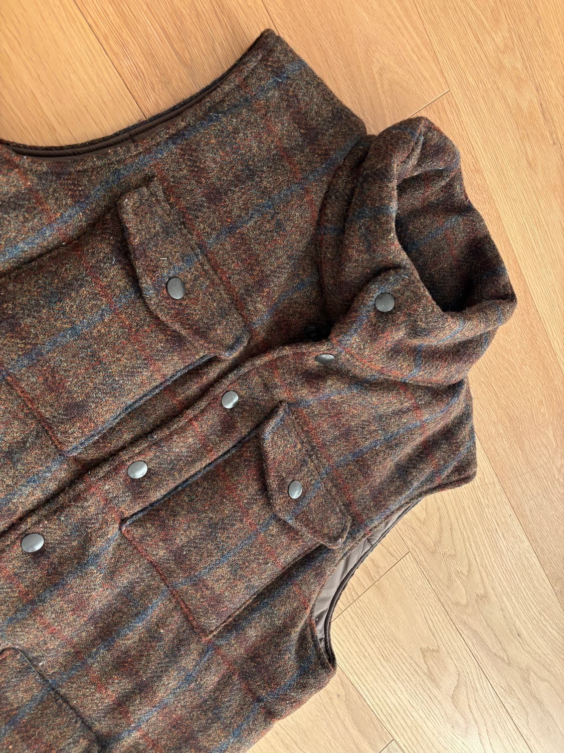 해리스 트위드 베스트 조끼 L 상품이미지3