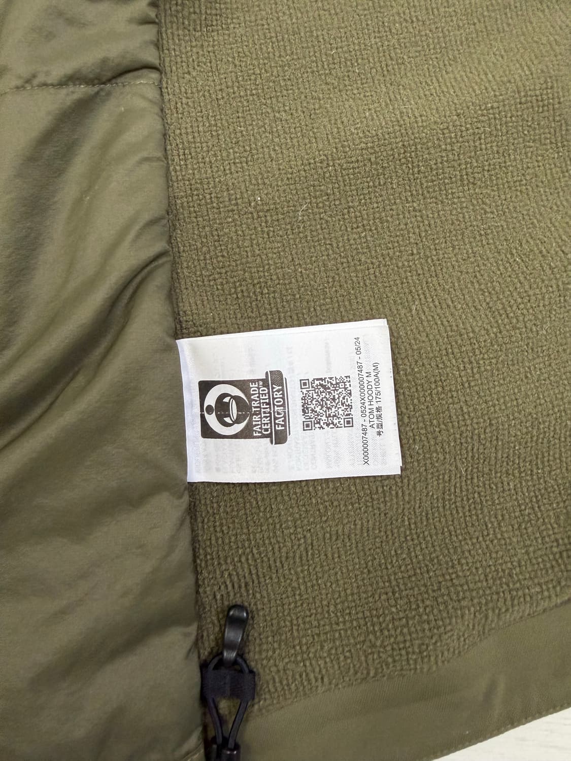 아크테릭스 아톰 포리지 M 사이즈  25년 4월 제조 상품  얼룩이 조금 상품이미지8