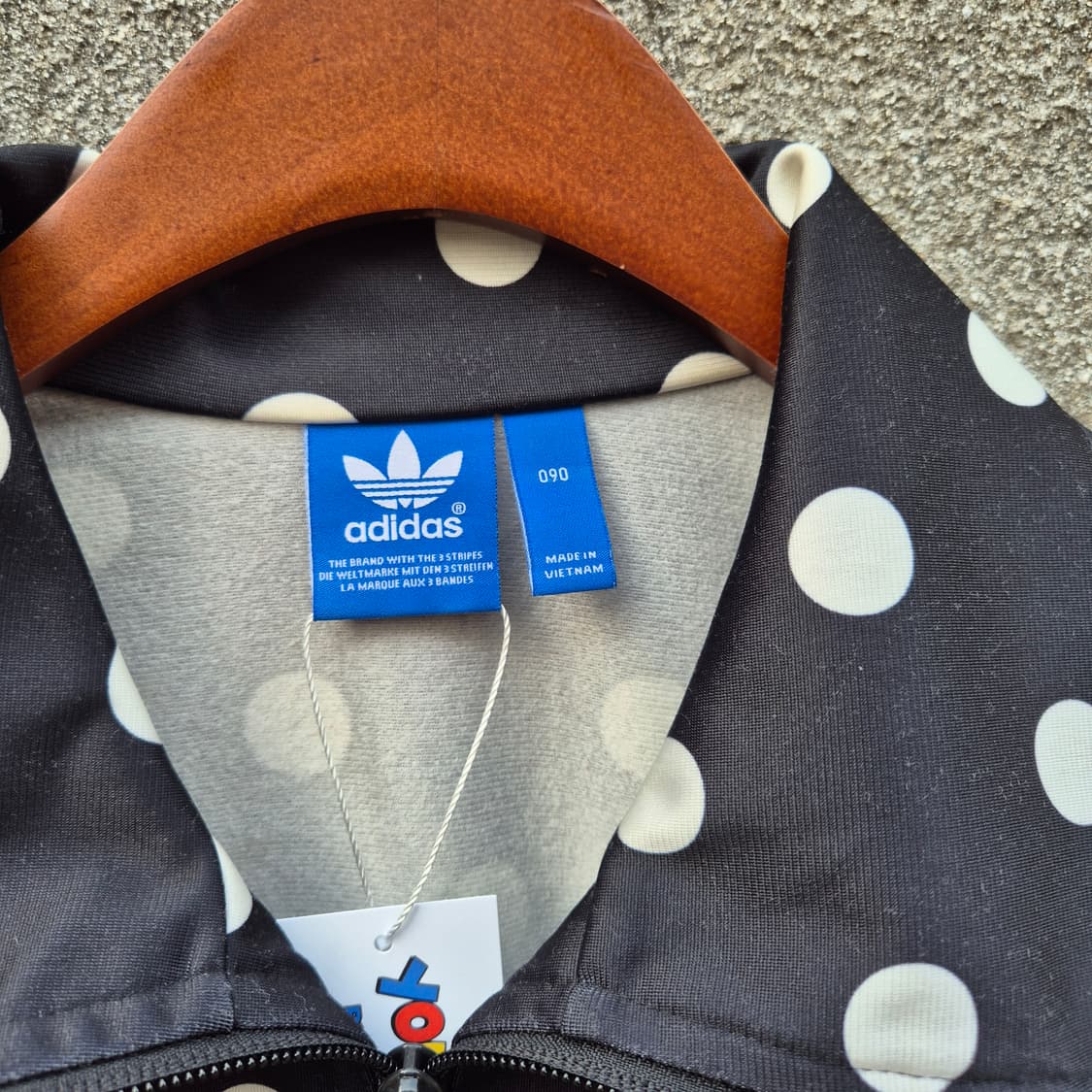 90) adidas 아디다스 도트 땡땡이 파이이버드 져지 상품이미지3