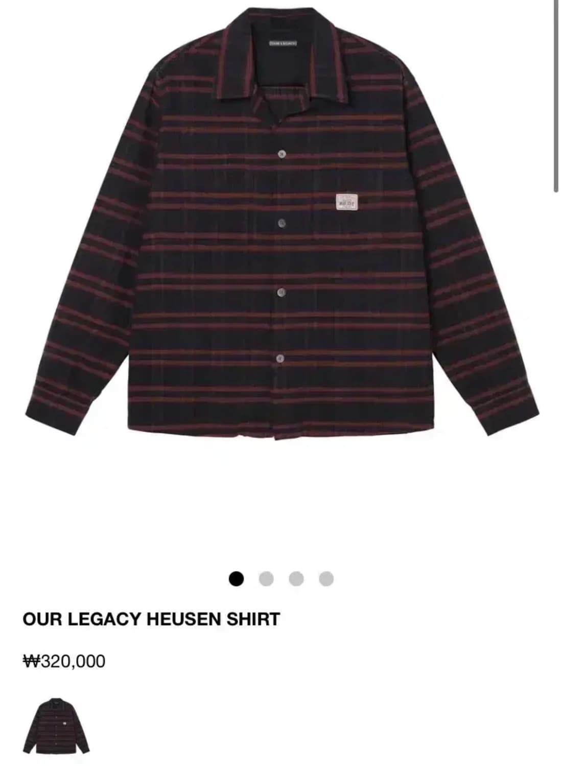 스투시 x 아워레가시 워크샵 Heusen 셔츠 상품이미지2