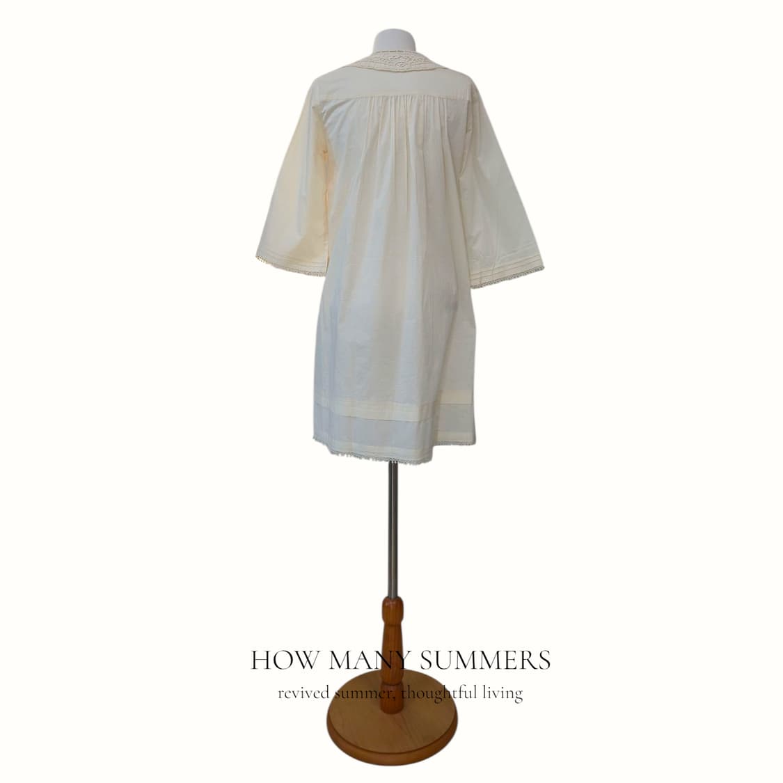 면 튜닉 원피스 아이보리 레이스 브이넥 크로셰 미니 dress 상품이미지3