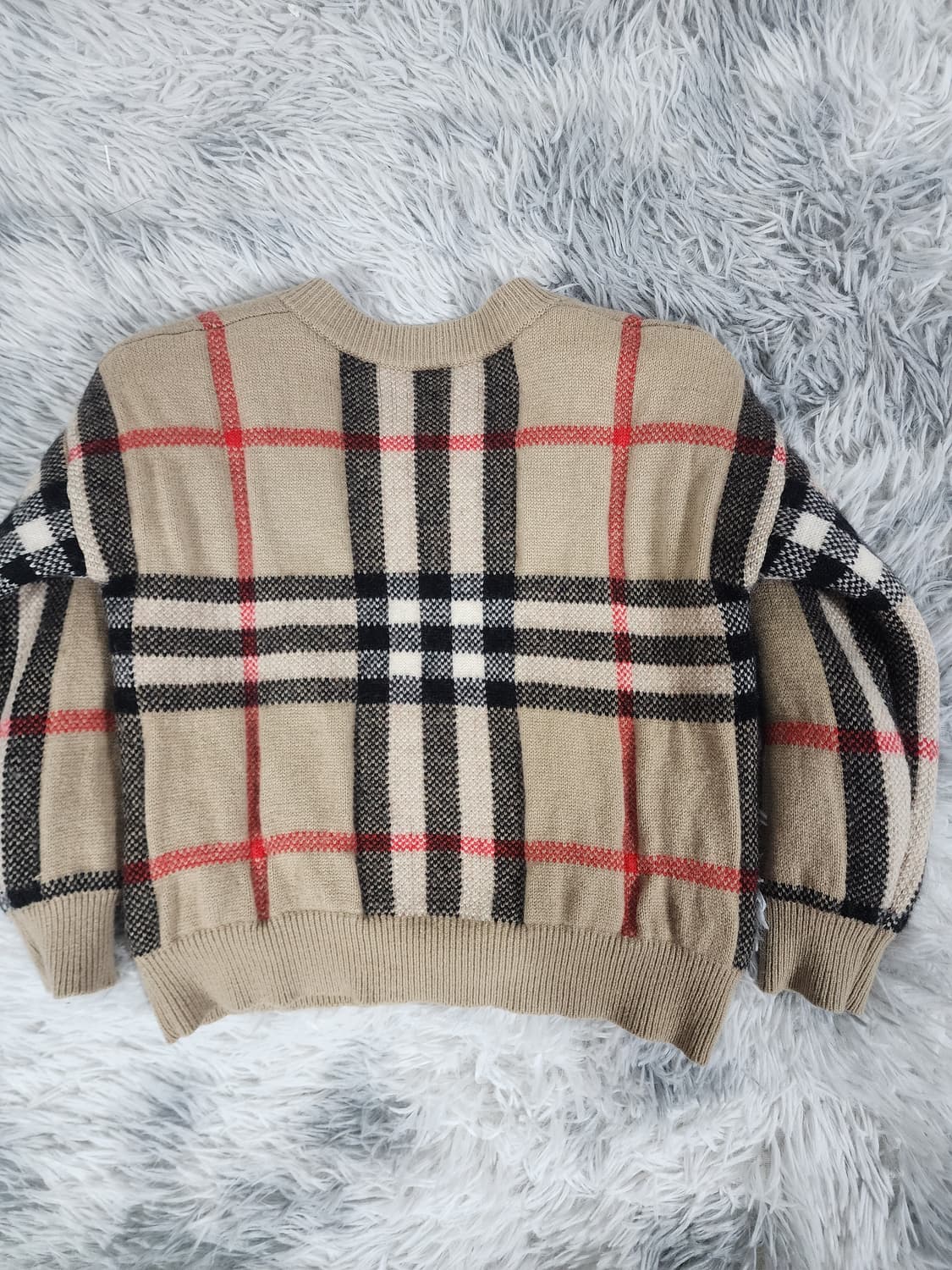 버버리 체크 키즈 V넥 니트 스웨터 상품이미지2