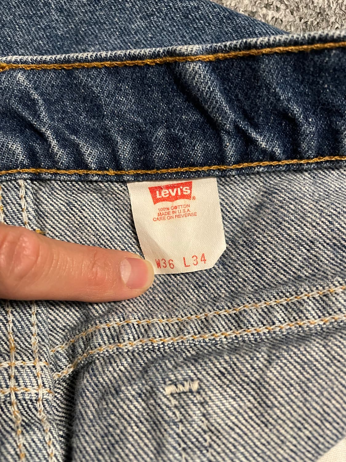 90s 리바이스 517 오렌지탭 데님 [36X34] 상품이미지7