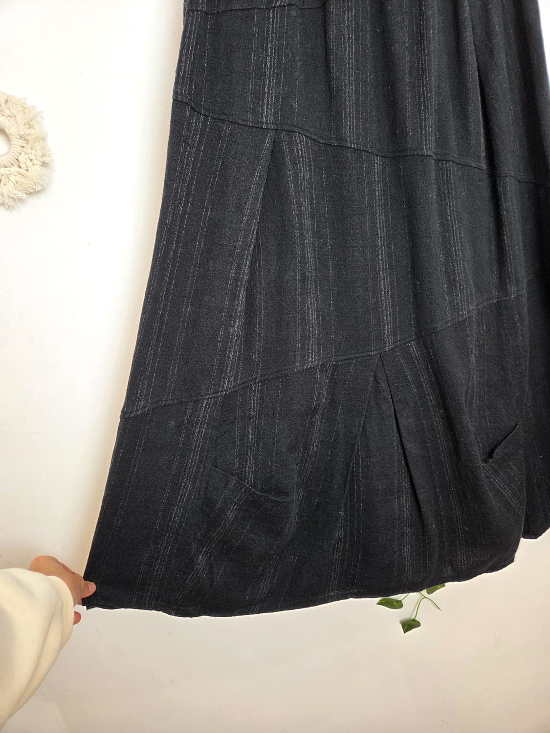 블랙 디테일 롱스커트 상품이미지3