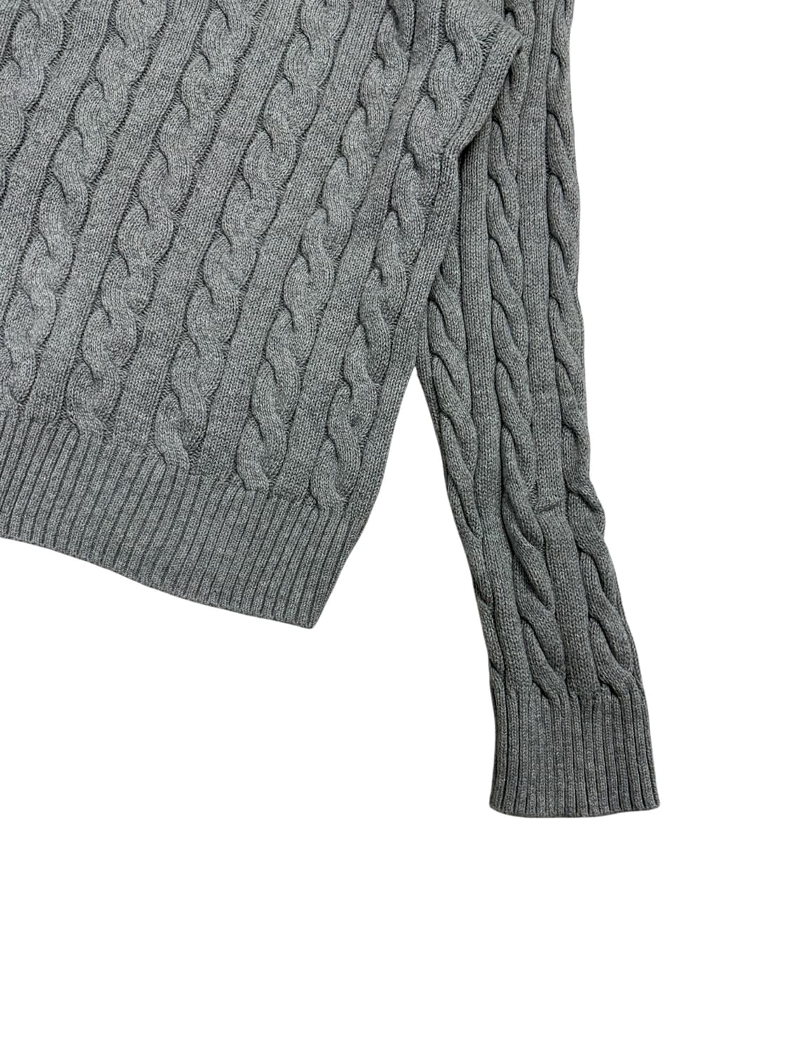 폴로 랄프로렌 케이블 니트 코튼 크루넥 스웨터 그레이 상품이미지4