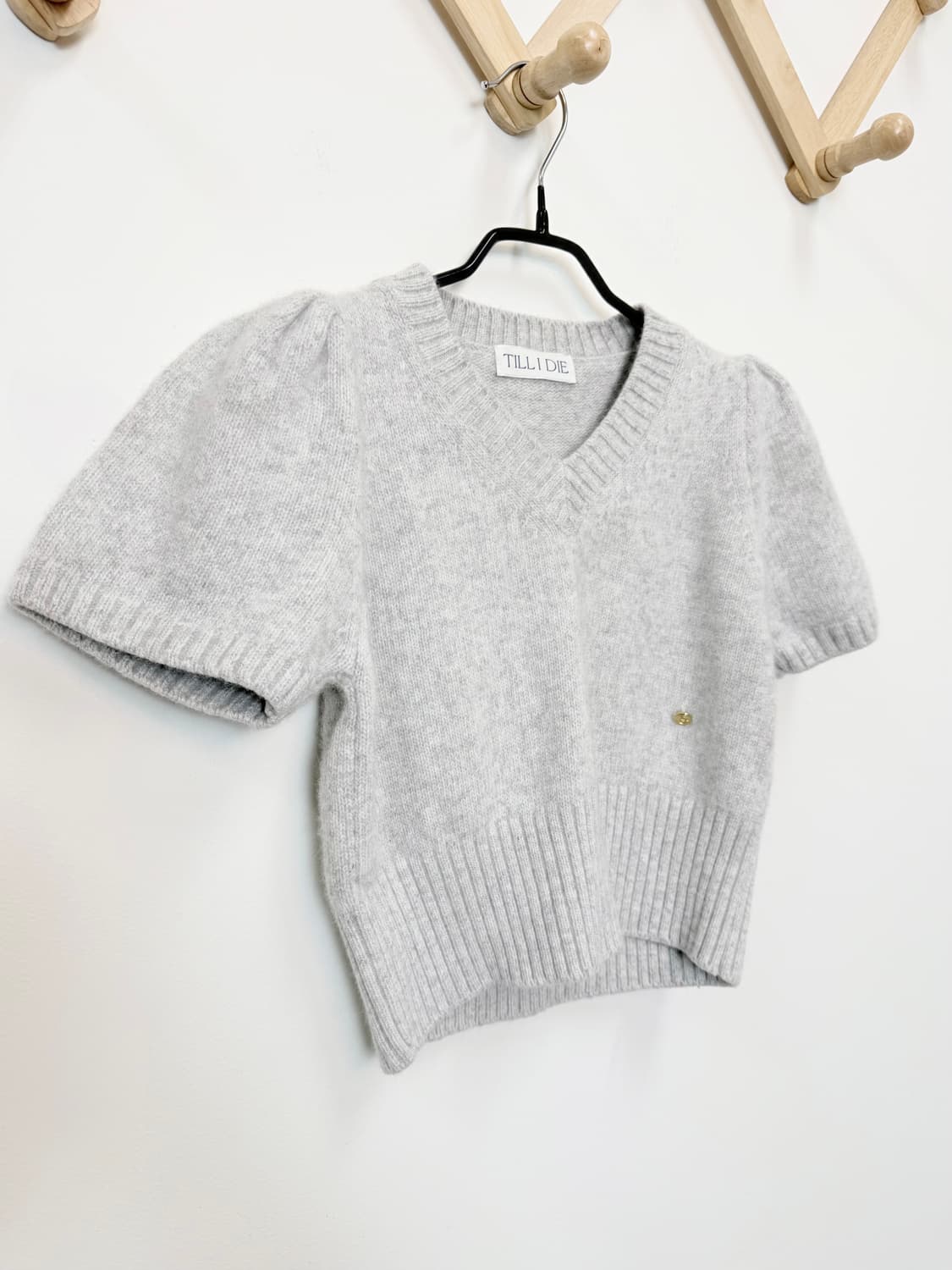 TILLIDIE 틸아이다이 반팔 크롭니트 상품이미지3