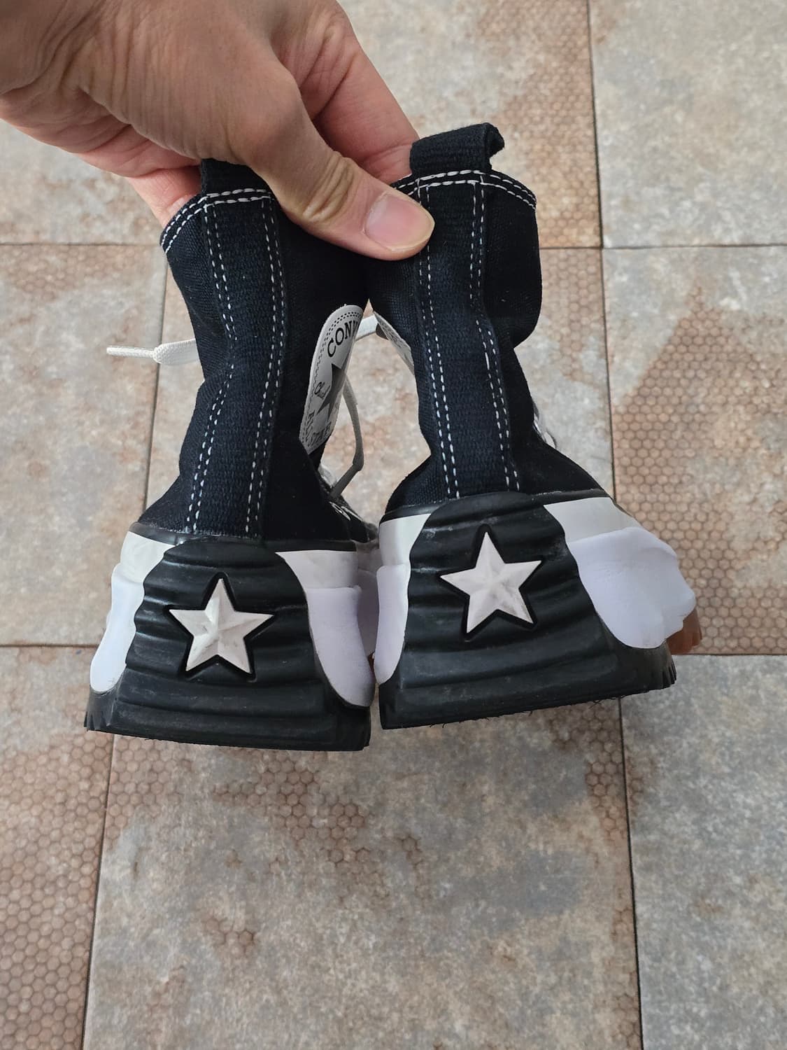 (225)컨버스 런스타 하이크 하이 검흰  상품이미지9