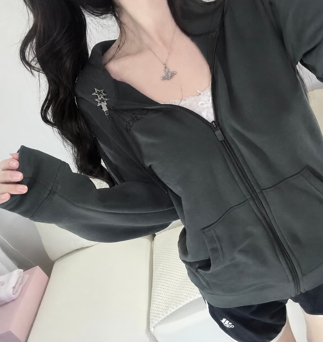 🐰아디다스 딥카키 대대장 후드집업 저렴🤍 상품이미지2