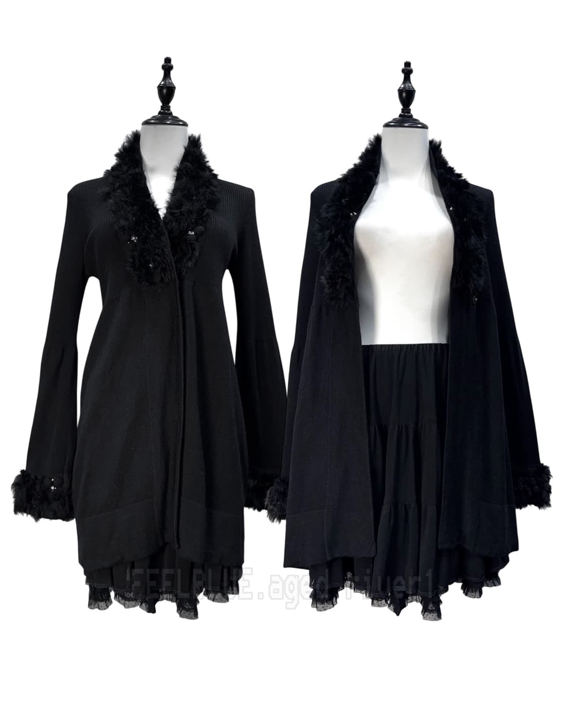 Axes femme fur, Knit, Skirt 3pcs Set 상품이미지6