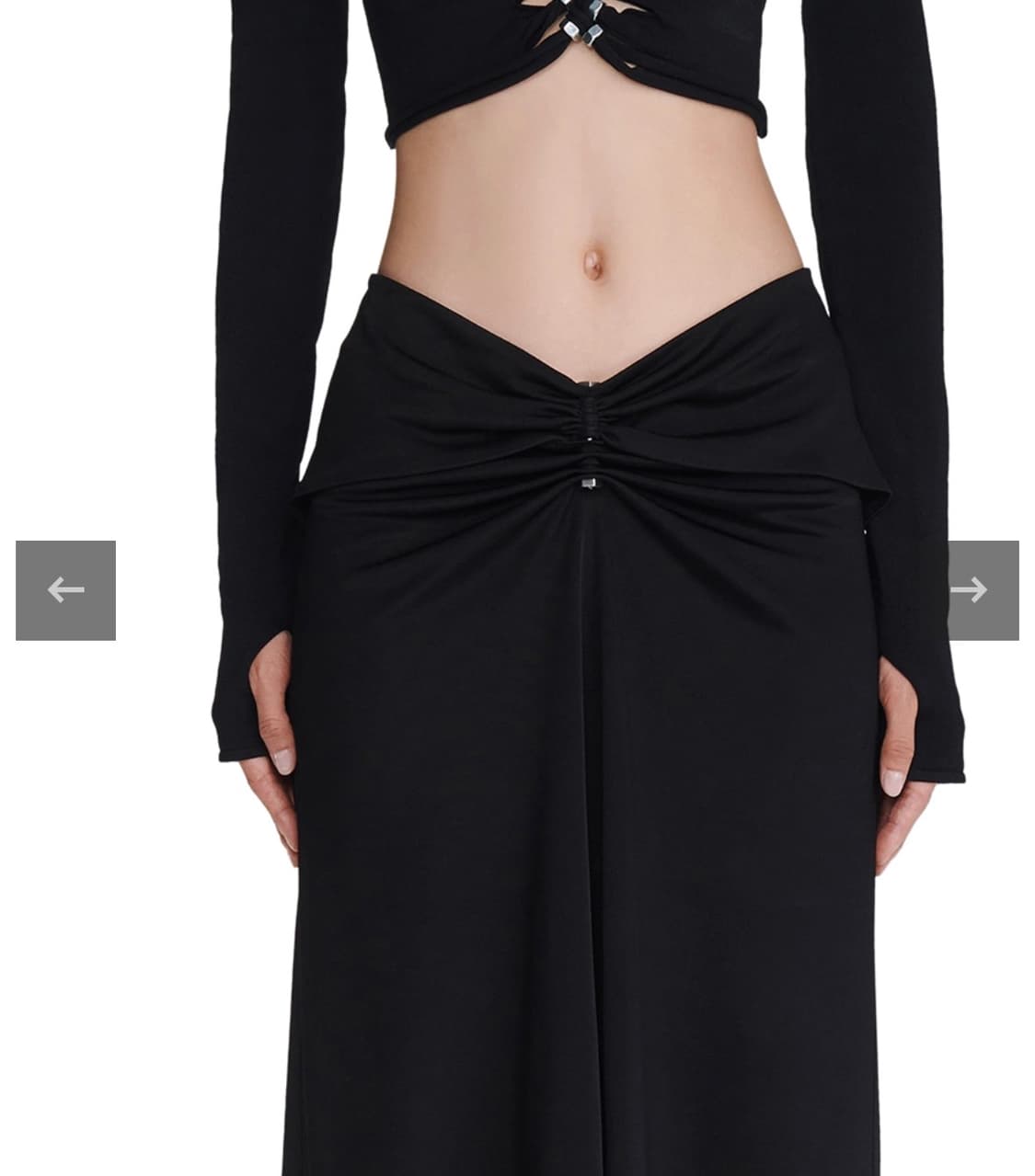 디온 리 dion lee GATHERED BOLT SKIRT BLACK 상품이미지1