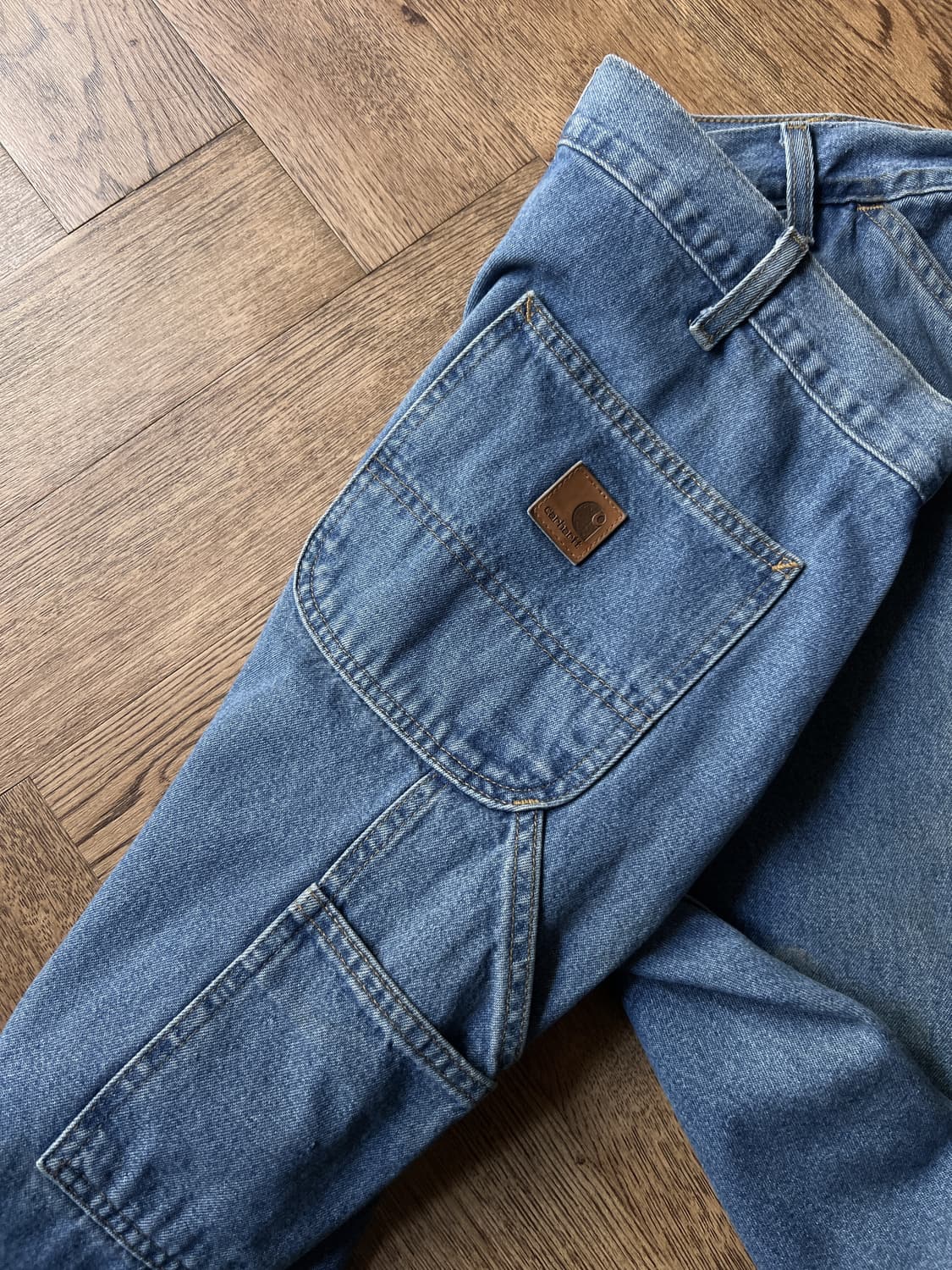 [38]칼하트 USA 미디엄블루 싱글니 카펜터 워크 데님 팬츠 상품이미지7