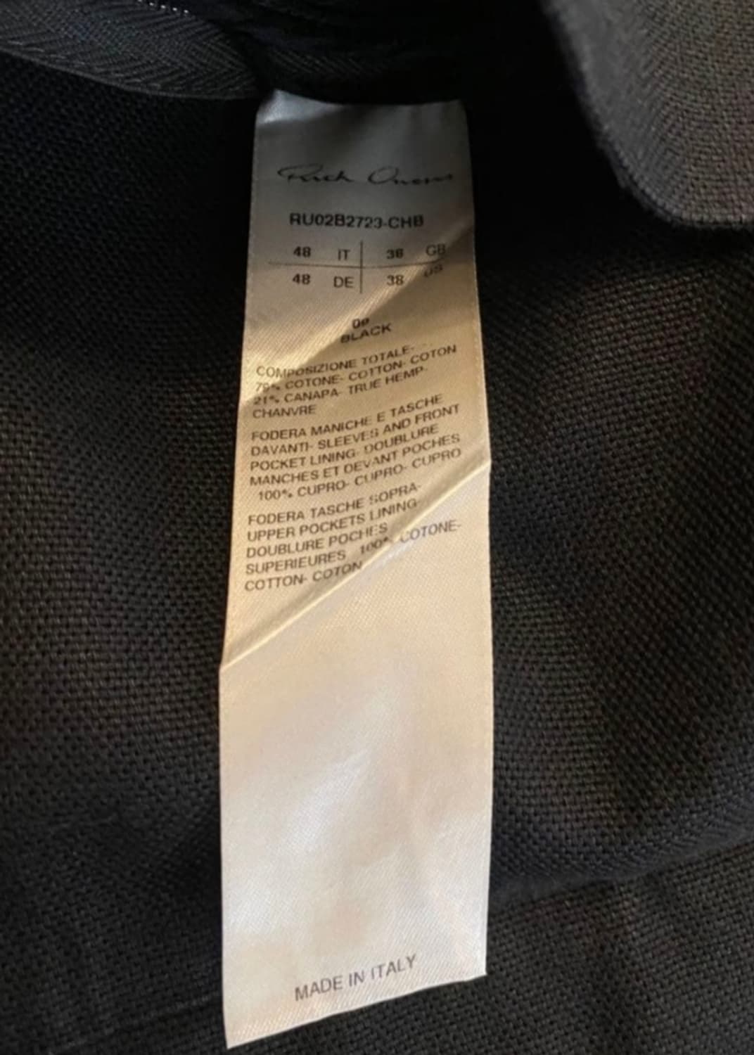 릭오웬스 리도 블레이저 상품이미지5