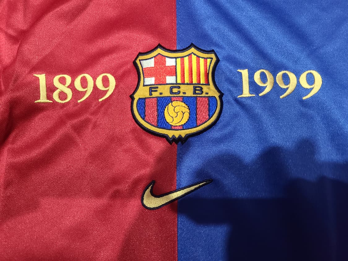 99-00 FC 바르셀로나 100주년 원판 올드레플 축구져지 상품이미지2