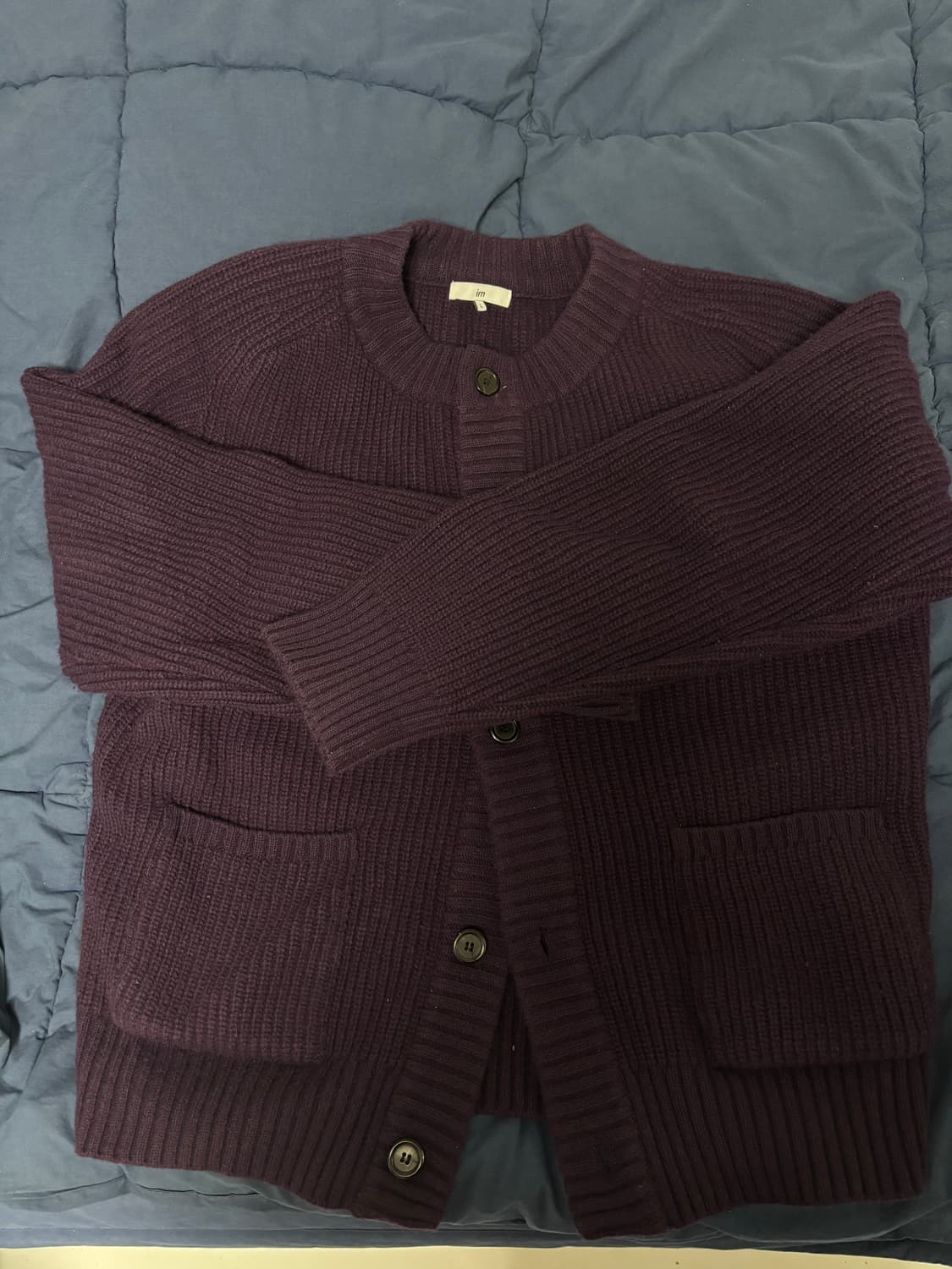 이른 새들라운드 카디건 -퍼플 상품이미지3