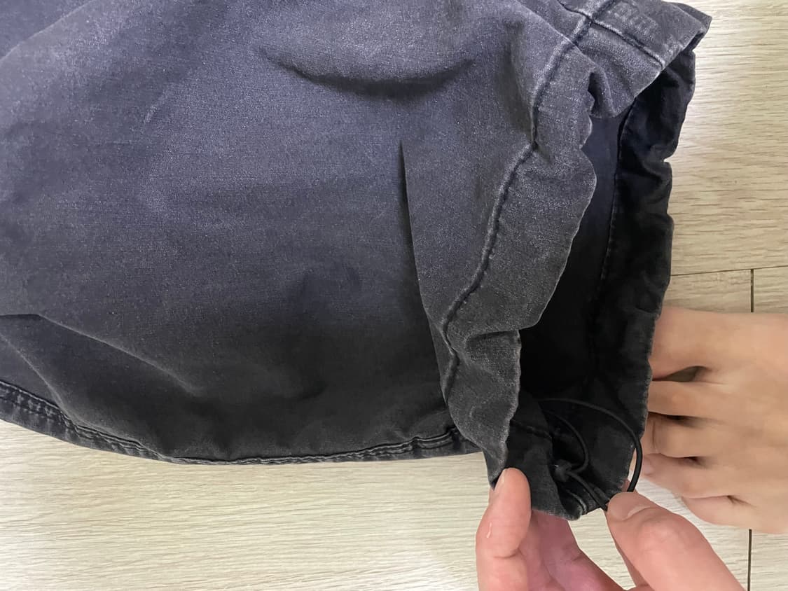 와이드파라슈트팬츠(데님) black XL 상품이미지8