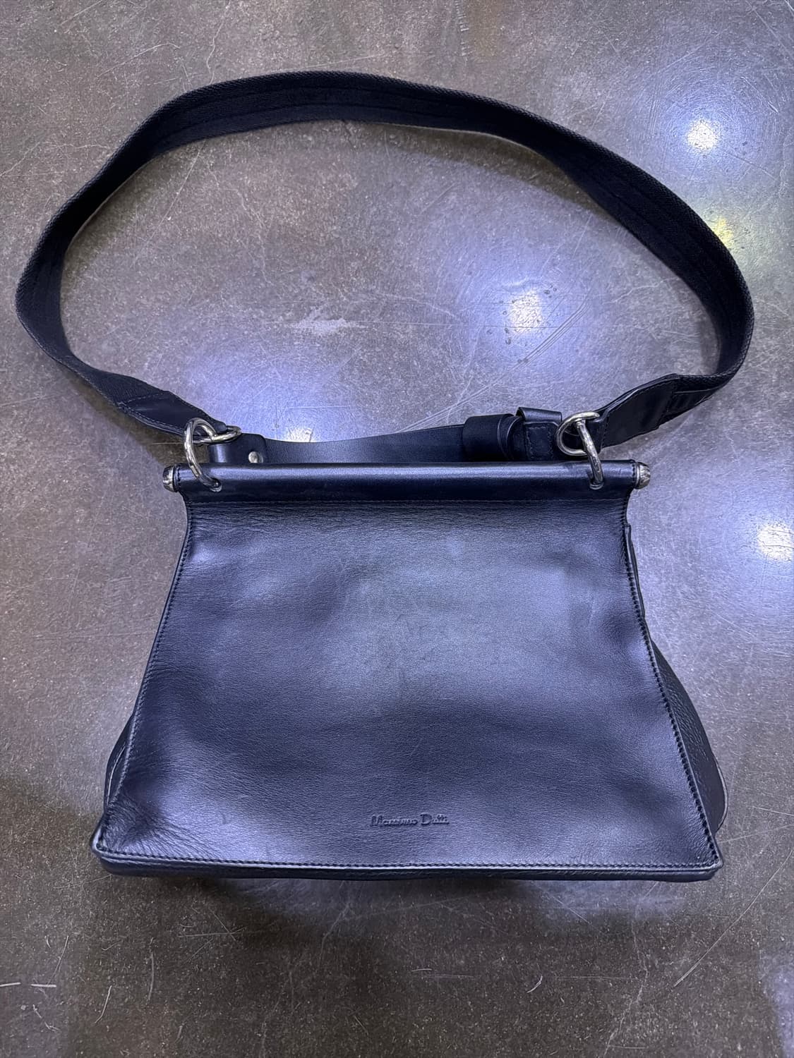 마시모두띠 소가죽 크로스백 토트 핸드백 블랙 상품이미지3