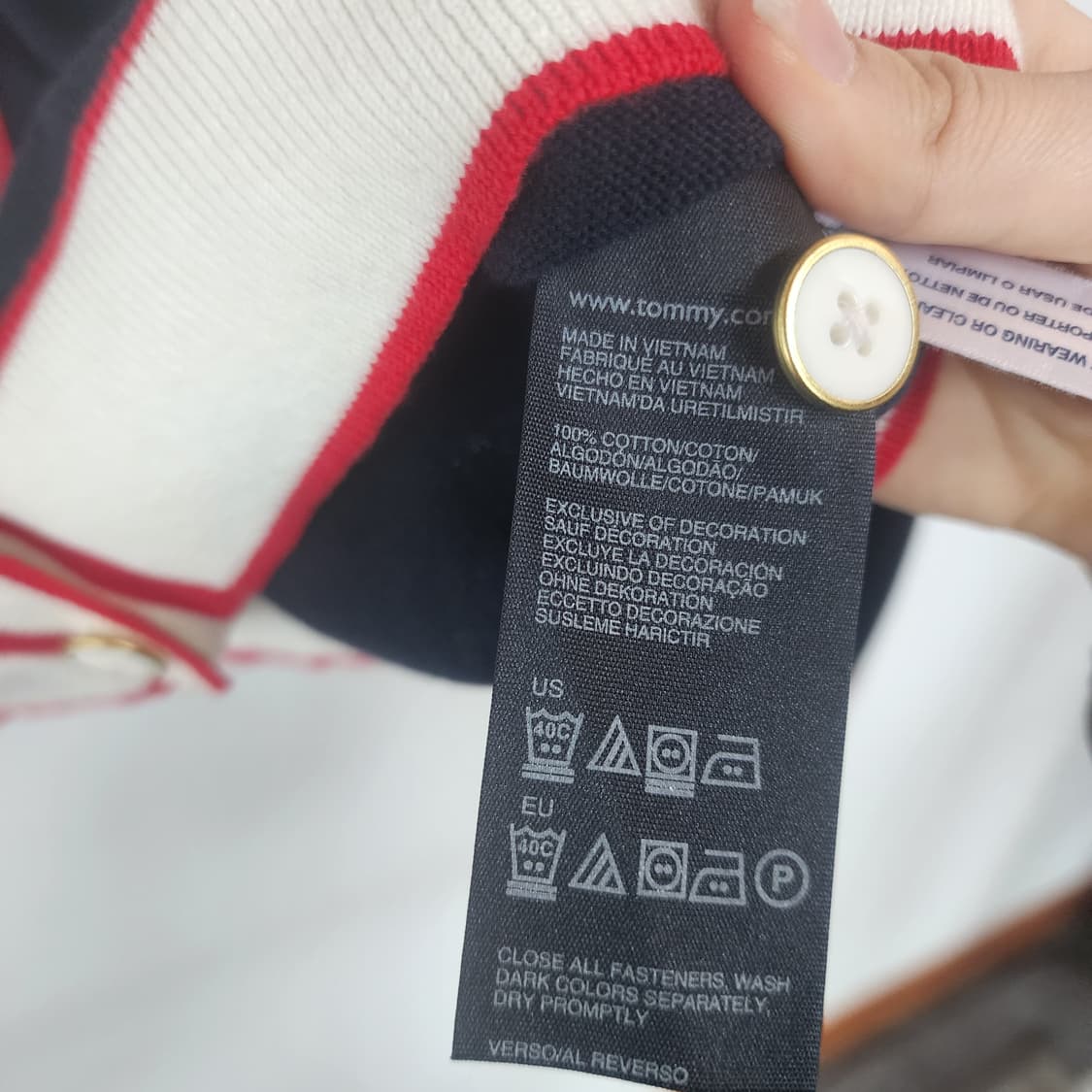 타미힐피거 네이비/레드 가디건 상품이미지5