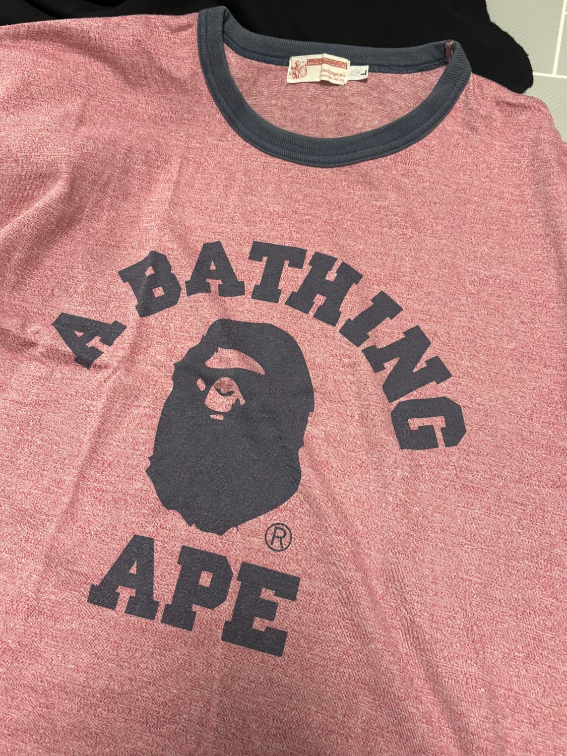 OG 베이프 링거 반팔티 핑크  상품이미지1