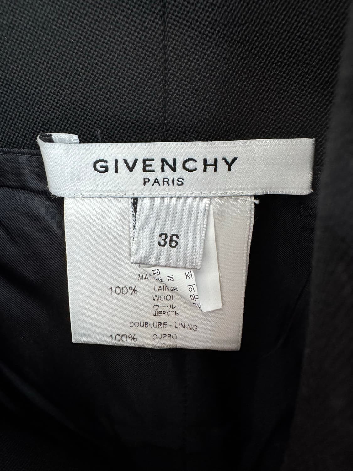 지방시(Givenchy) 블랙 울 스커트 36사이즈 상품이미지5