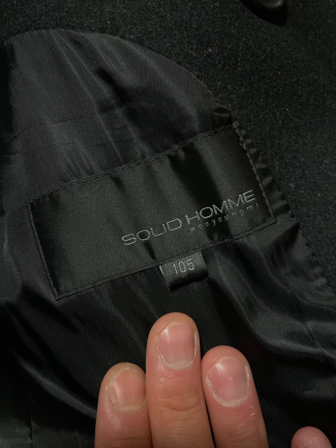 SOLID HOMME 솔리드 옴므 웨스턴 무드 싱글 울 코트 블랙 상품이미지9