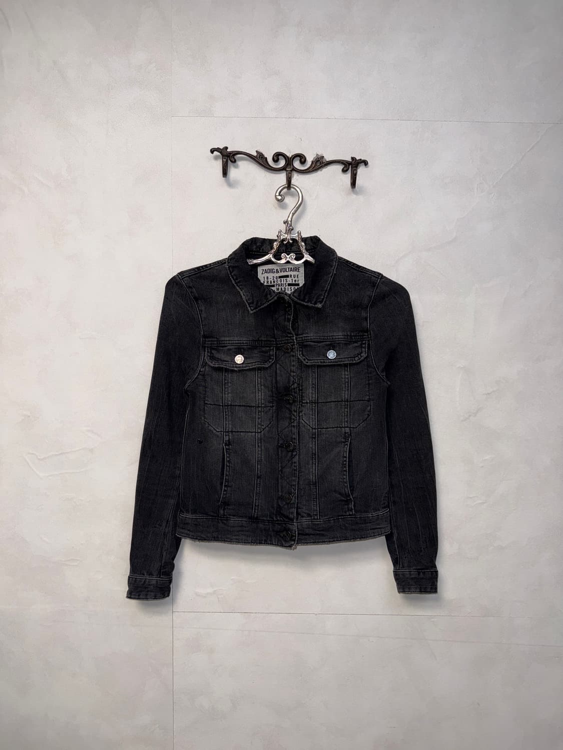 Zadig&Voltaire black denim zipup jacket 상품이미지1
