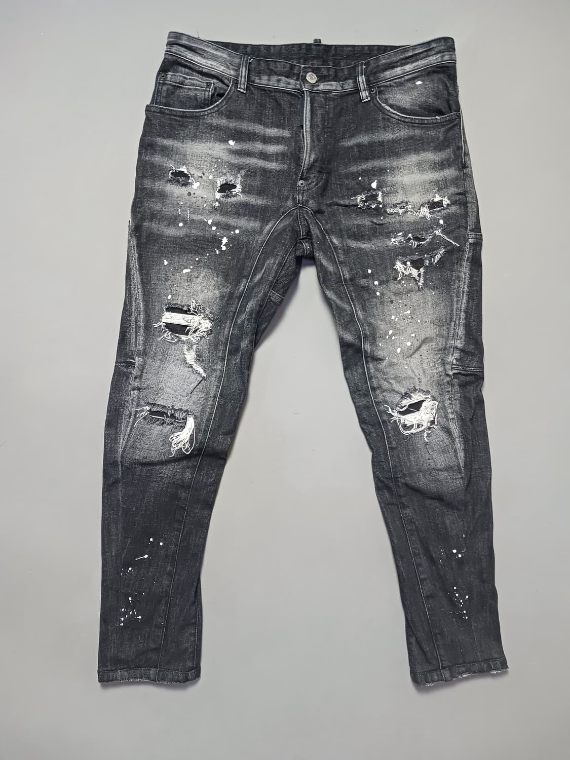 [50] 디스퀘어드2 로고프린팅 타이디바이커 블랙진 청바지 34 35 상품이미지1