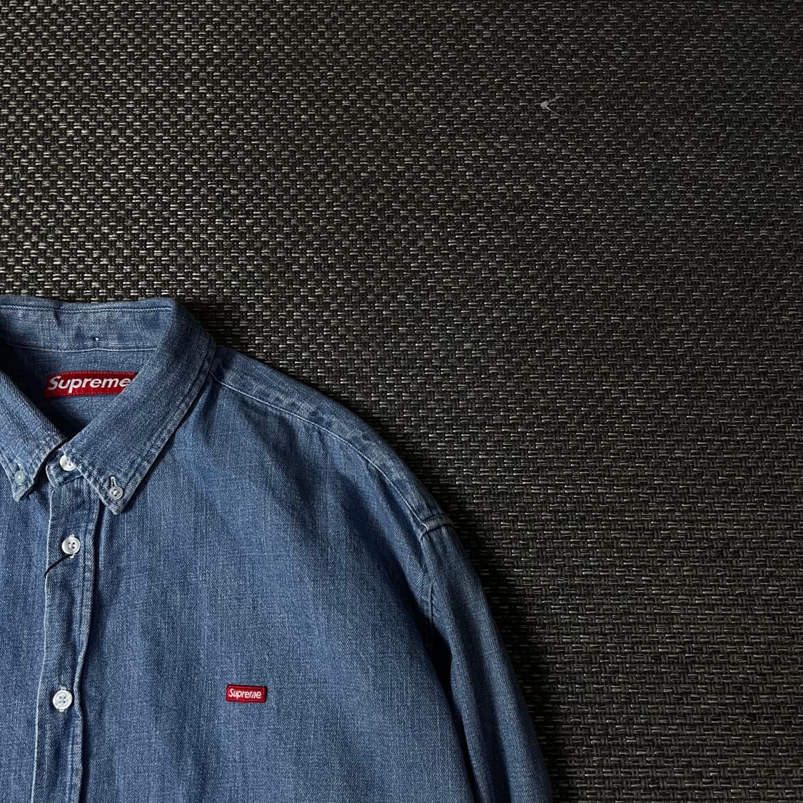 슈프림 미니로고 중청 데님 셔츠 XL 상품이미지3