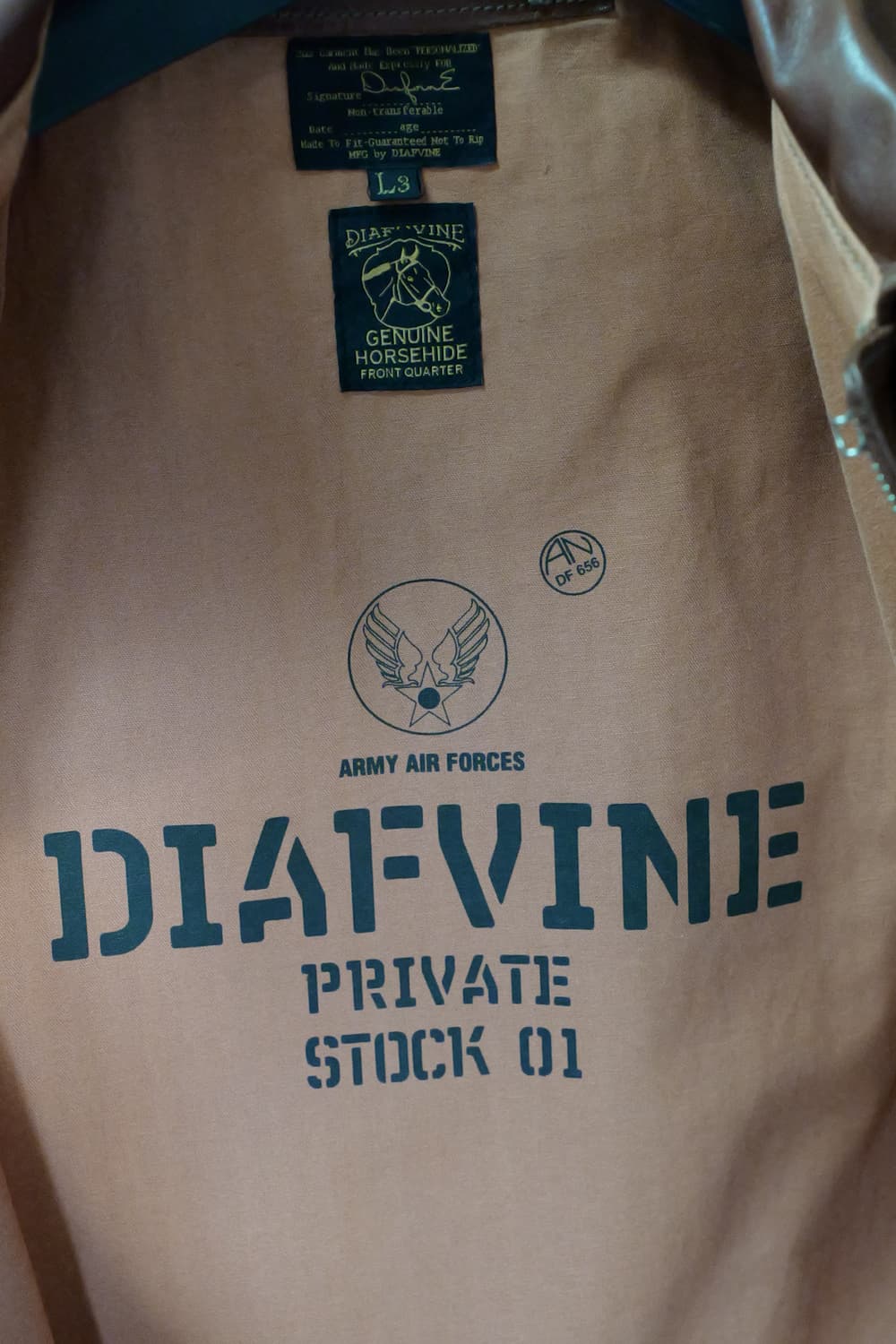 디아프바인 A-2 말가죽 자켓 L사이즈 상품이미지7