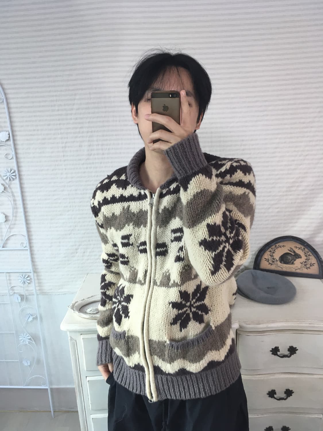 울 눈꽃 코위찬 y2k 스트릿 갸루 펑키 일본빈티지685  상품이미지2