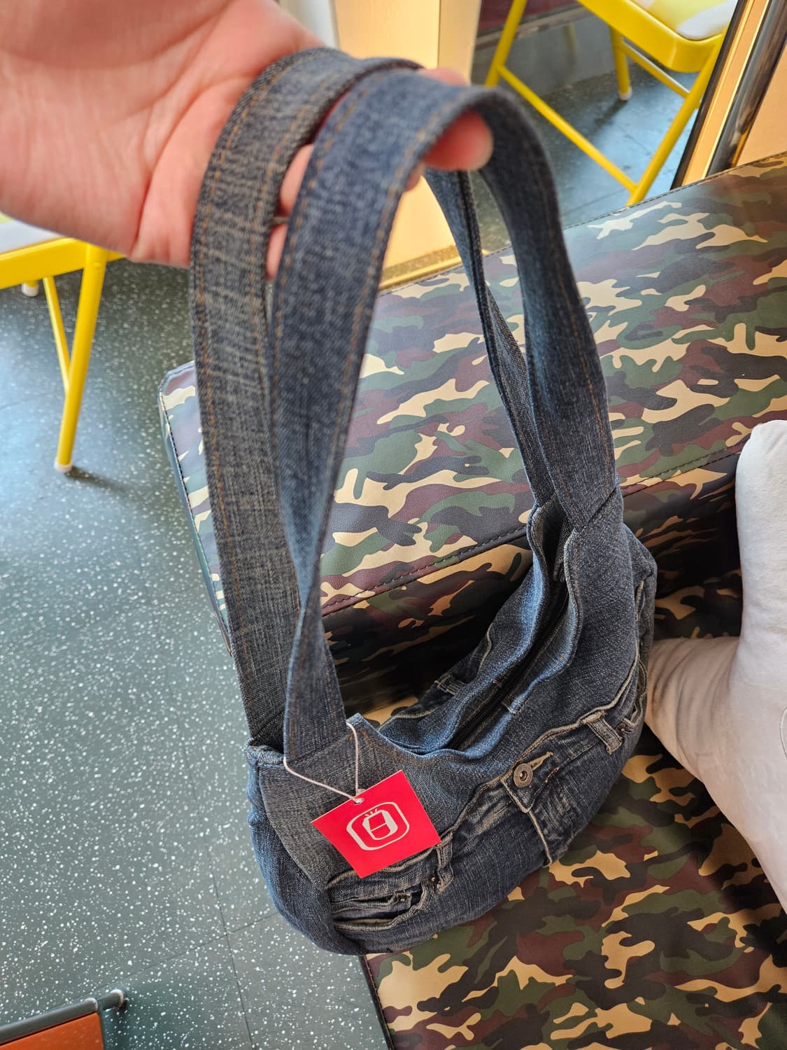 빈티지 업사이클링 데님백 상품이미지4