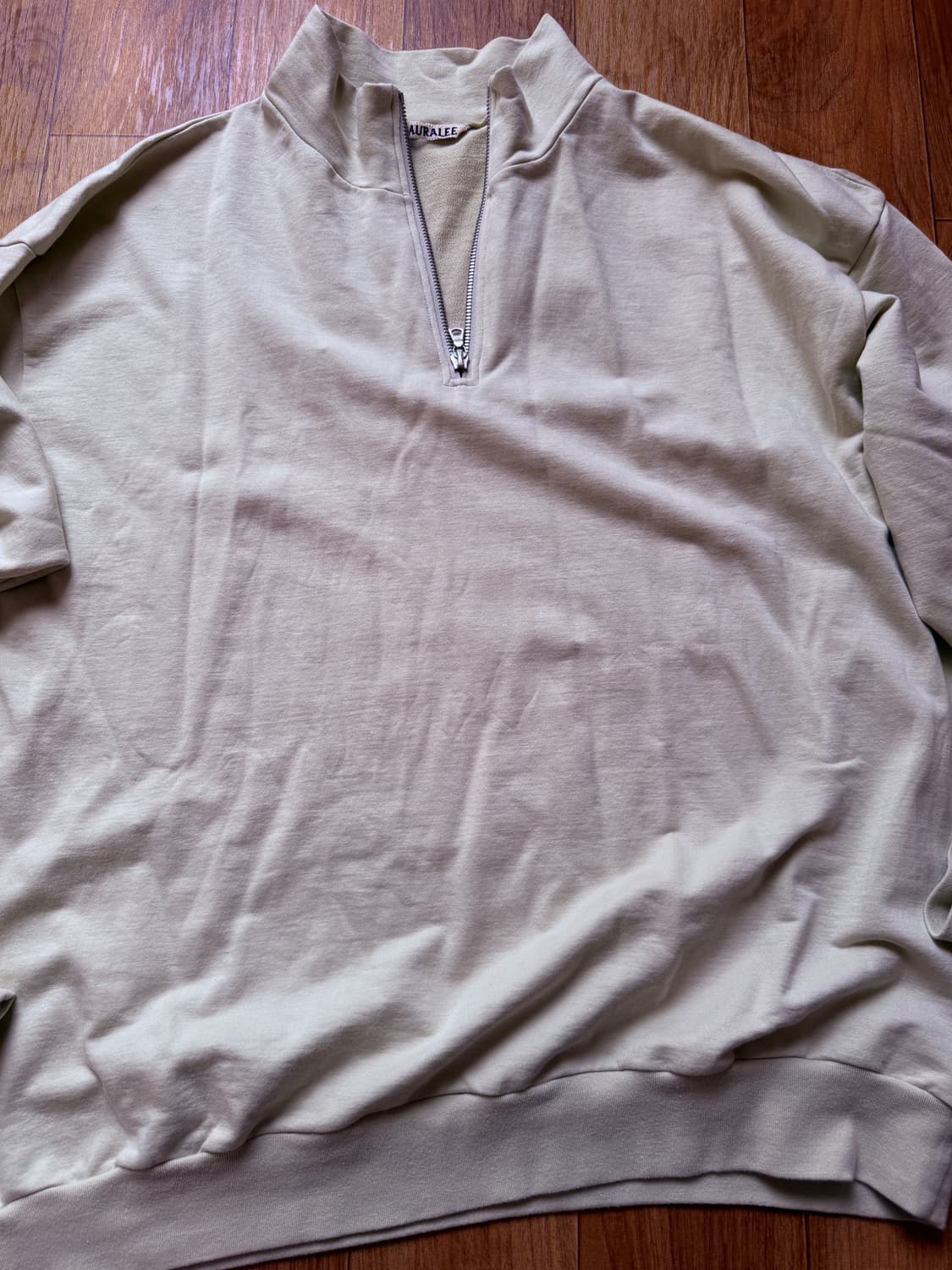 오라리 엘라스틱 하이게이지 스웻 하프 집 25SS 피스타치오 4 상품이미지1