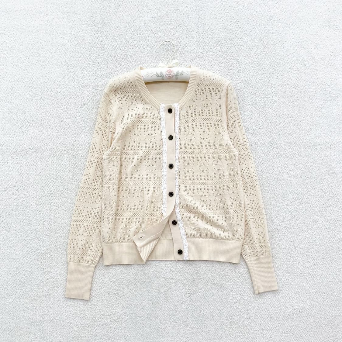 Burberry ♥ 버버리 크림아이보리 레이스 가디건 상품이미지1