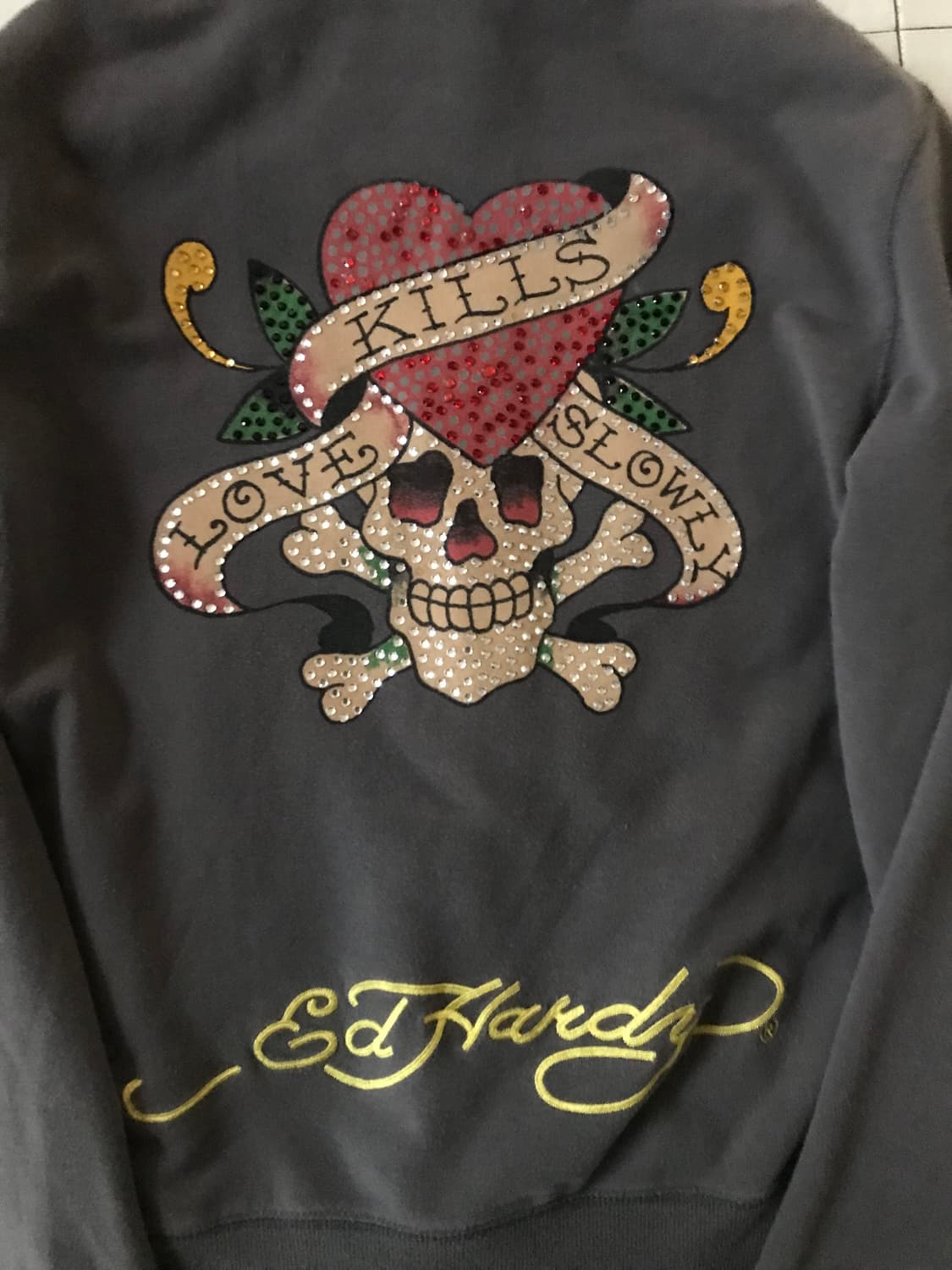 에드하디 그레이 스컬 큐빅 투웨이 후드집업 상품이미지10